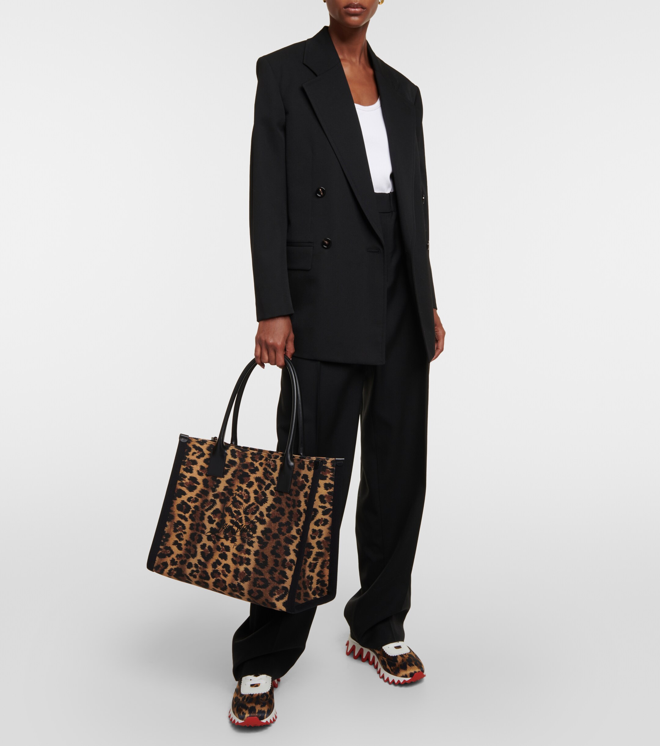 CHRISTIAN LOUBOUTIN Loubishark leopard-print sneakers thumbnail