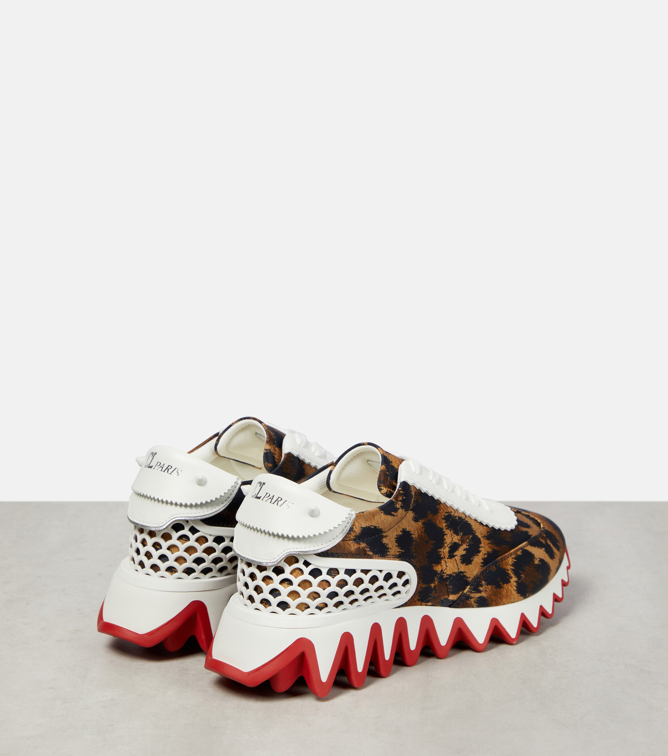 CHRISTIAN LOUBOUTIN Loubishark leopard-print sneakers thumbnail