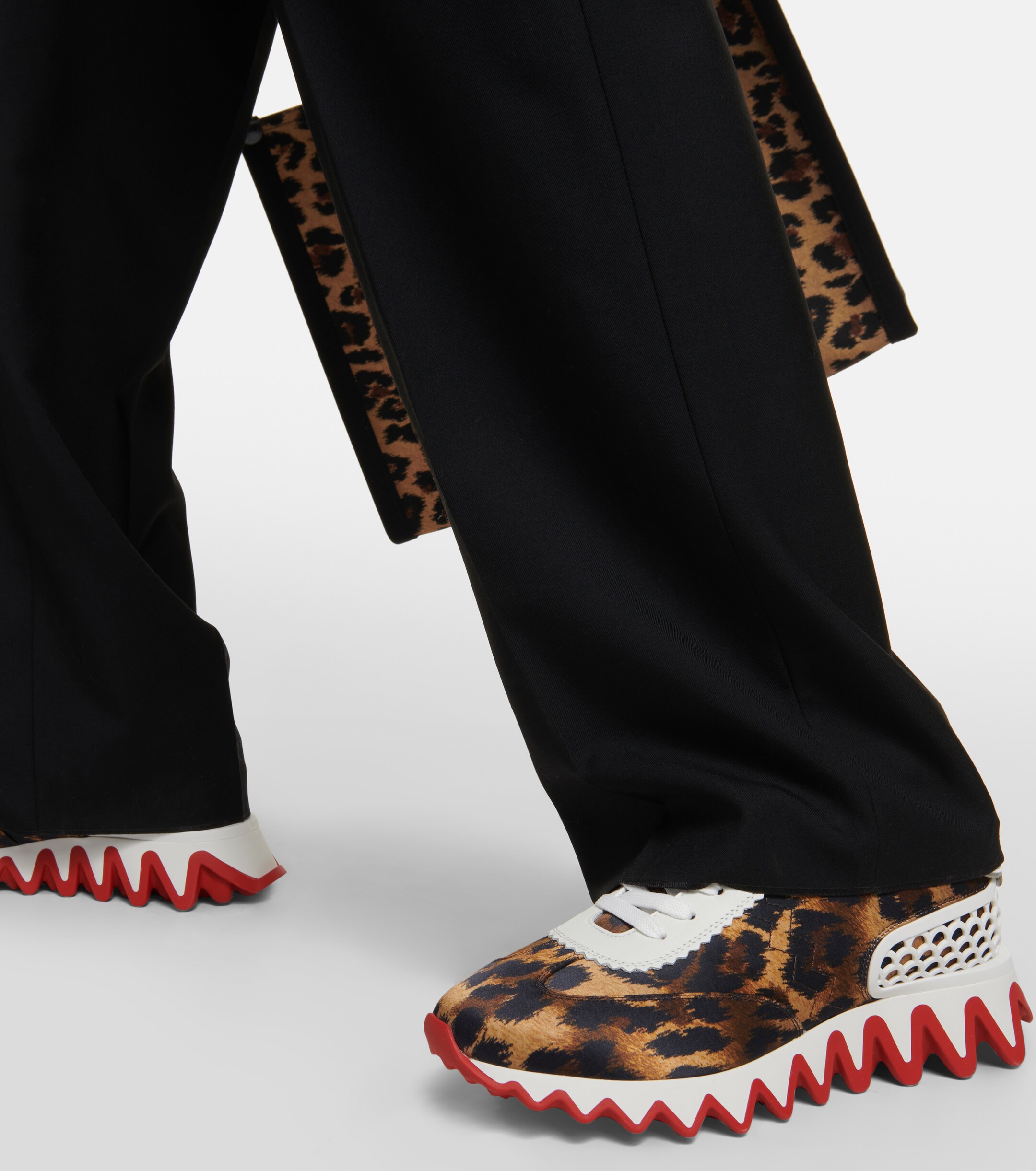 CHRISTIAN LOUBOUTIN Loubishark leopard-print sneakers thumbnail