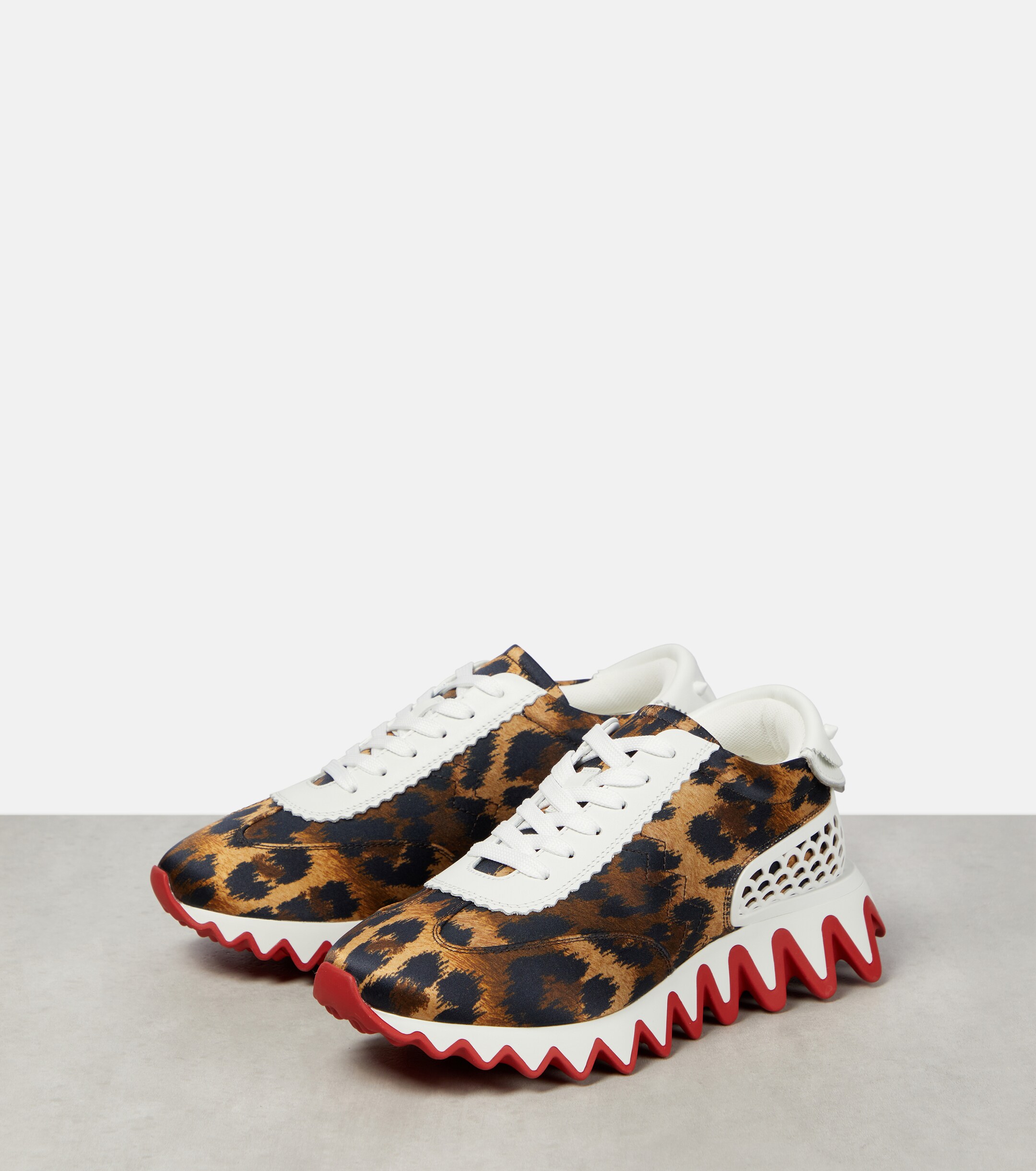 CHRISTIAN LOUBOUTIN Loubishark leopard-print sneakers thumbnail