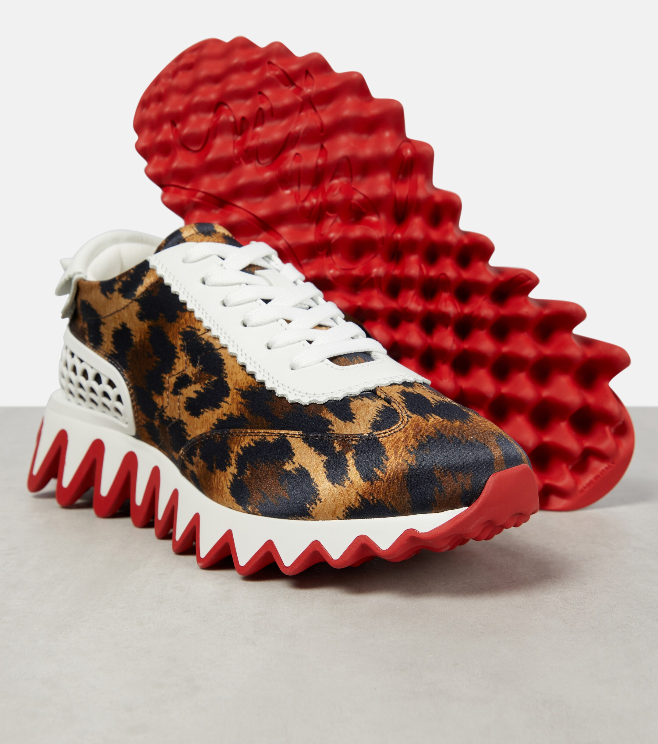 CHRISTIAN LOUBOUTIN Loubishark leopard-print sneakers thumbnail