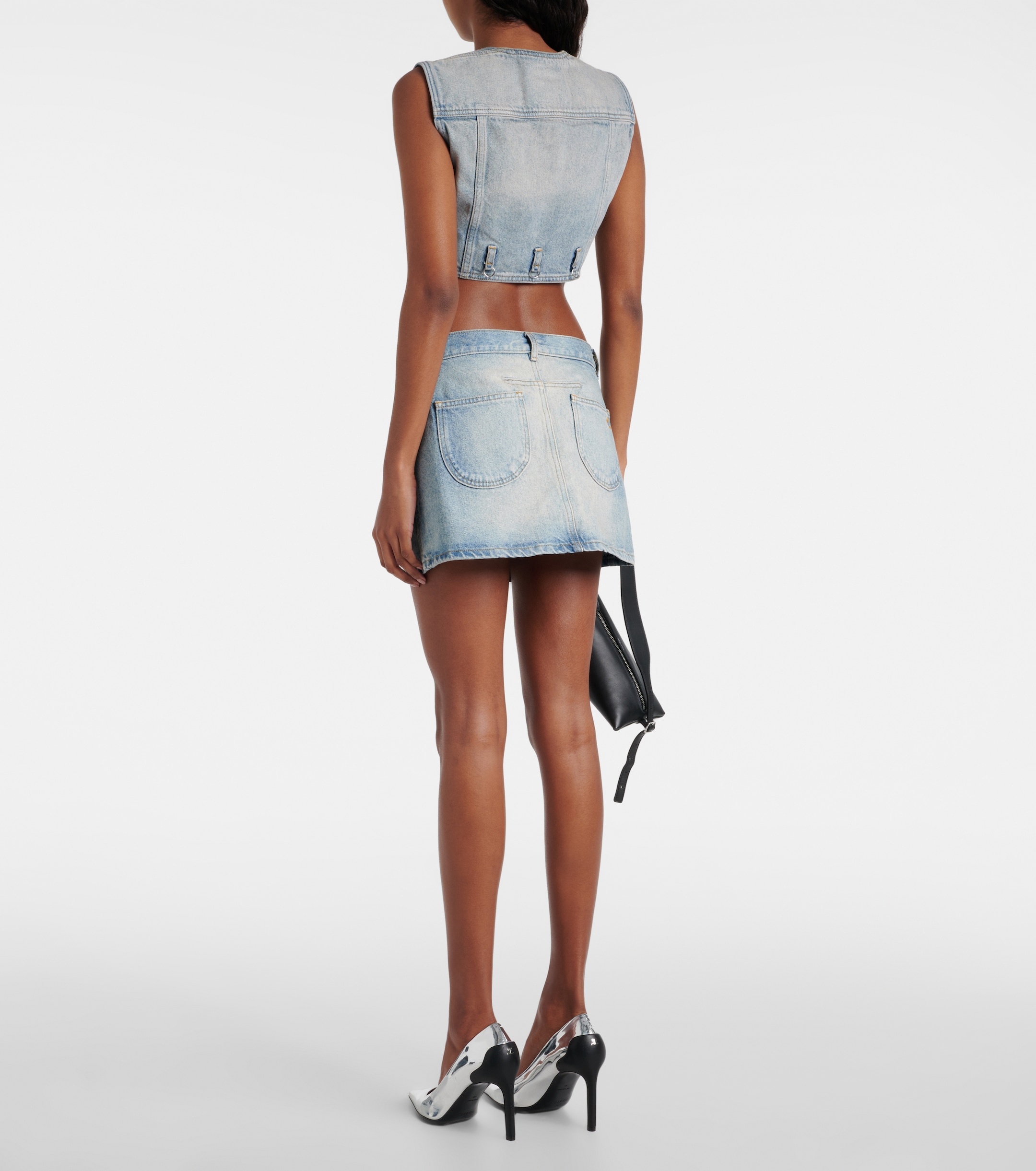 Courrèges Cropped denim vest