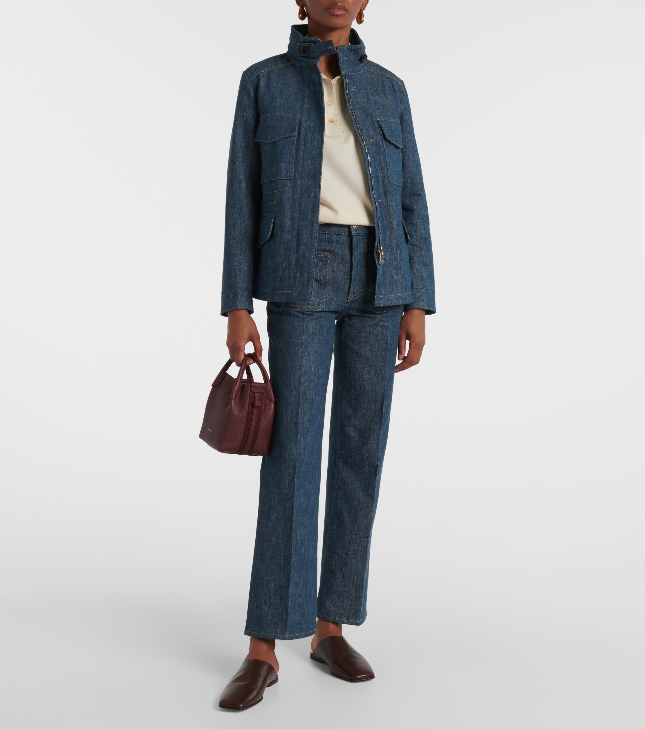 Loro Piana Traveller Mini denim field jacket