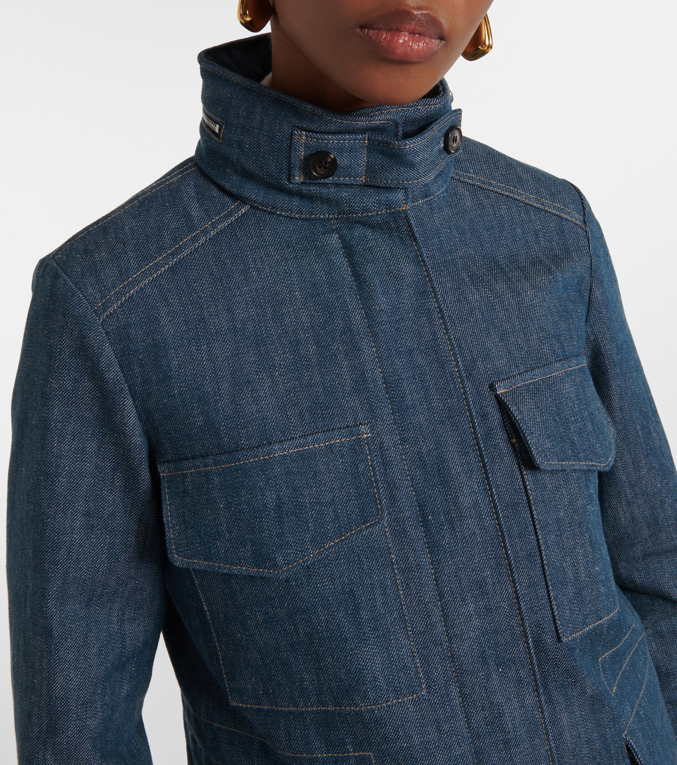 Loro Piana Traveller Mini denim field jacket