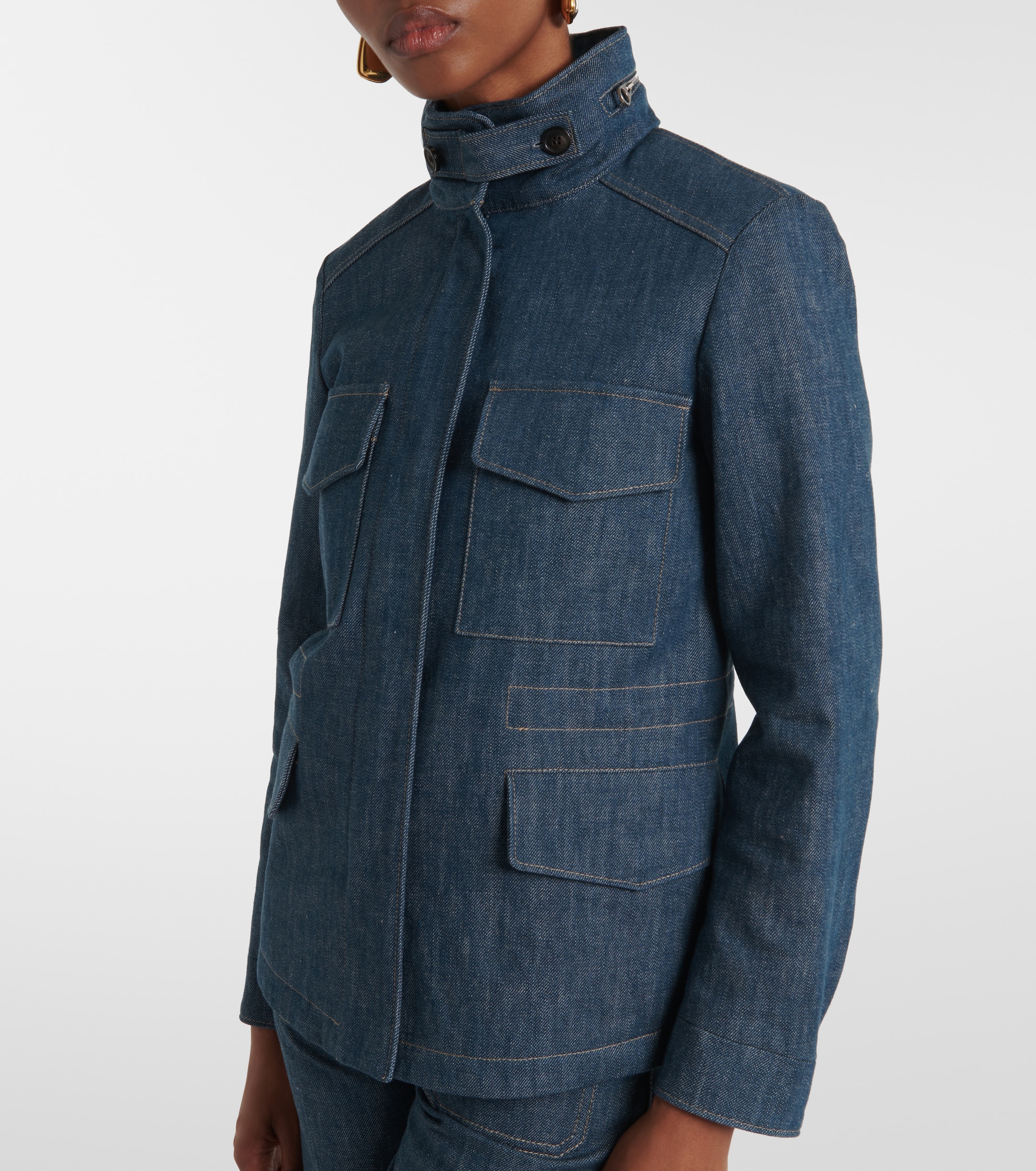Loro Piana Traveller Mini denim field jacket