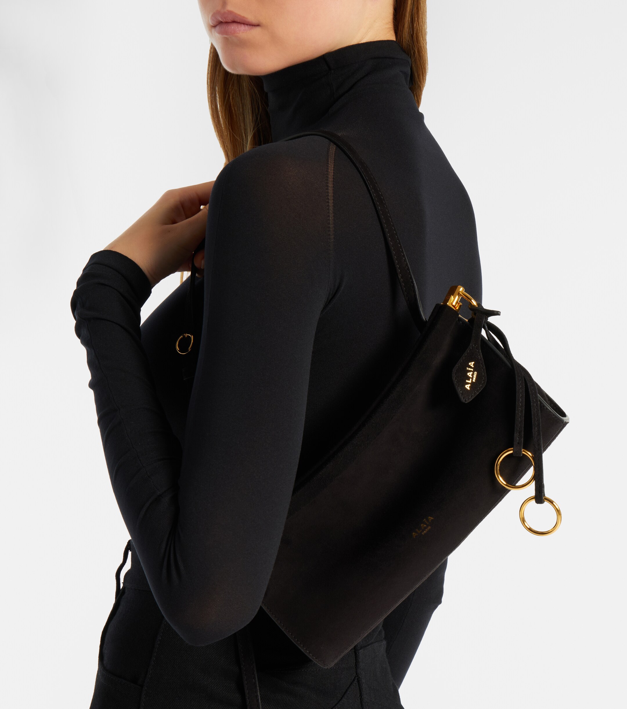 Alaïa Le Click suede shoulder bag
