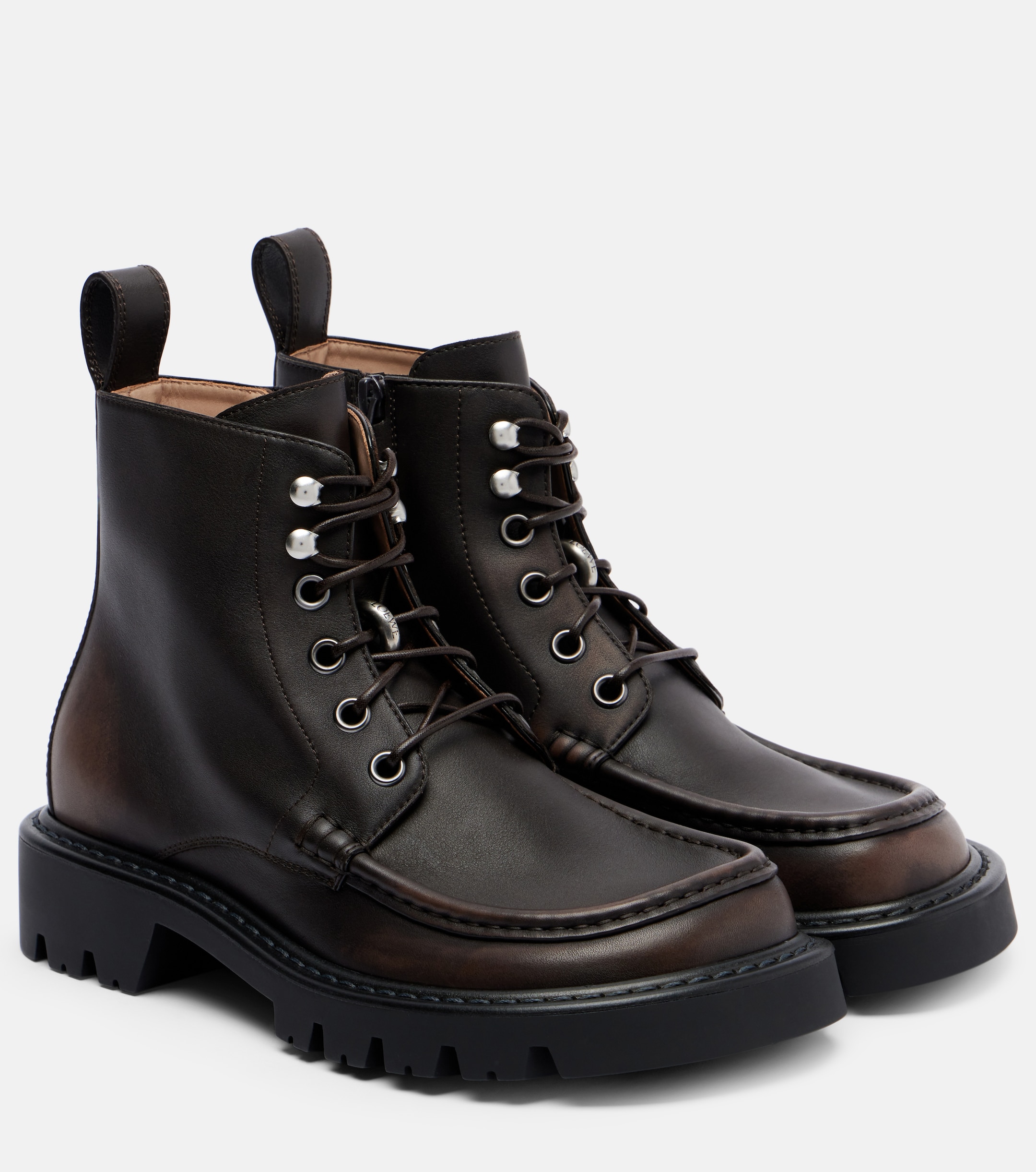 Loewe - Sierra leather combat boots | Plush