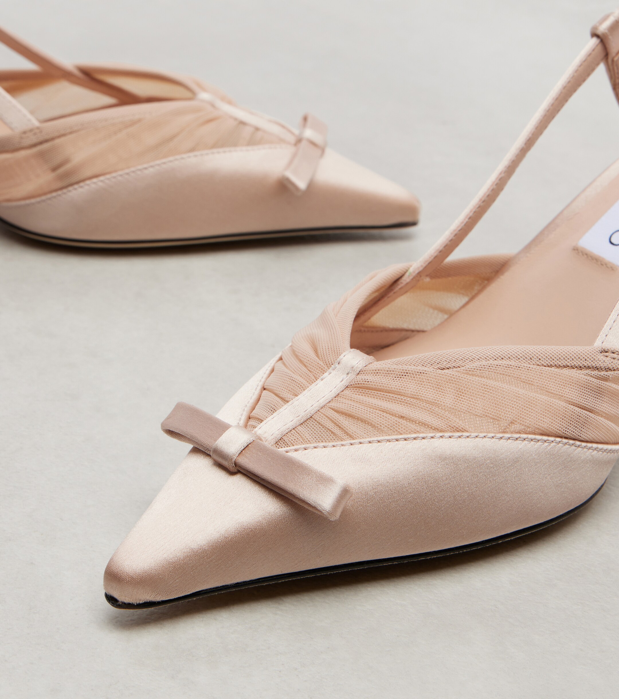 JIMMY CHOO - Afia 65 satin slingback pumps | Plush