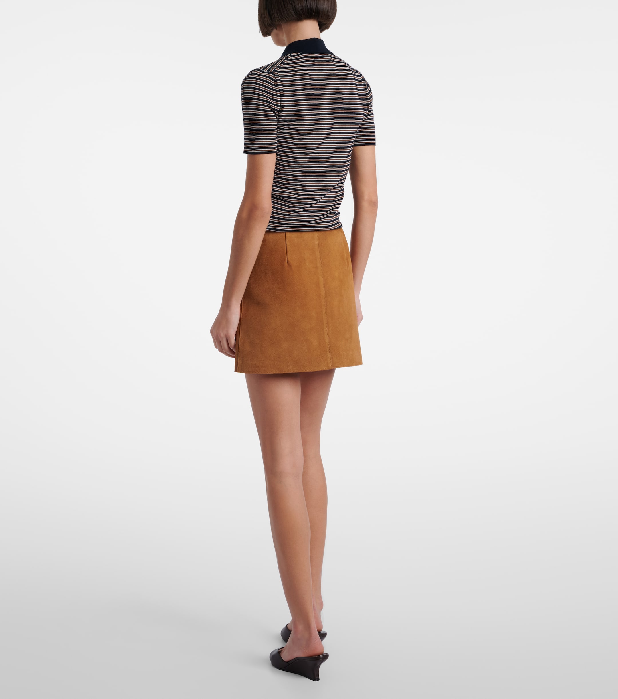 Ami Paris Suede miniskirt