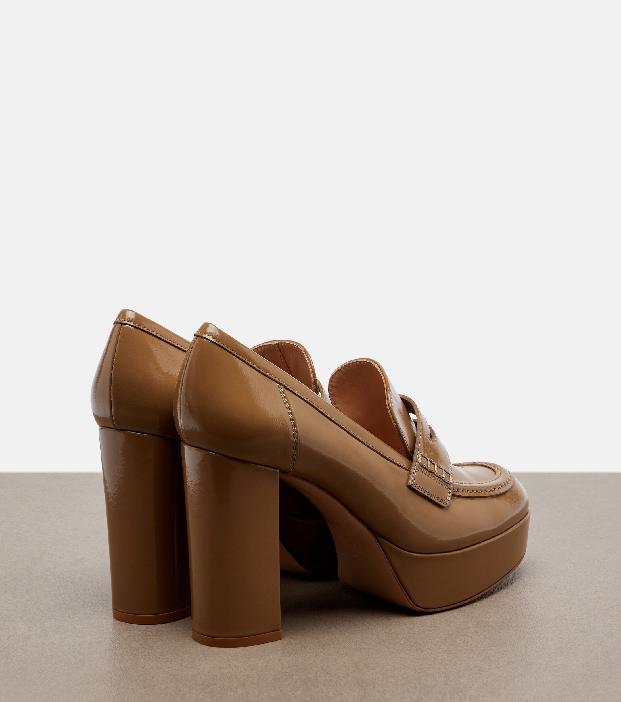 GIANVITO ROSSI Gianvito Rossi Jenna leather loafer pumps