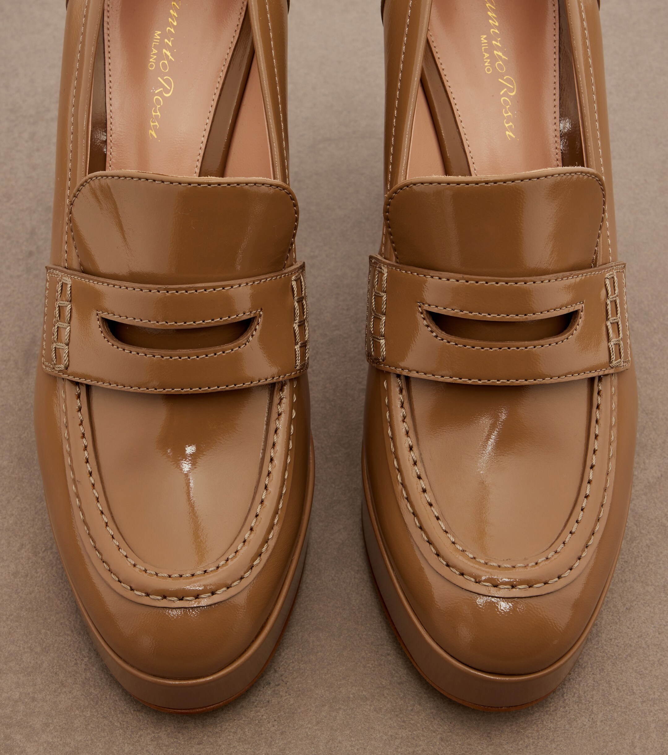 GIANVITO ROSSI Gianvito Rossi Jenna leather loafer pumps