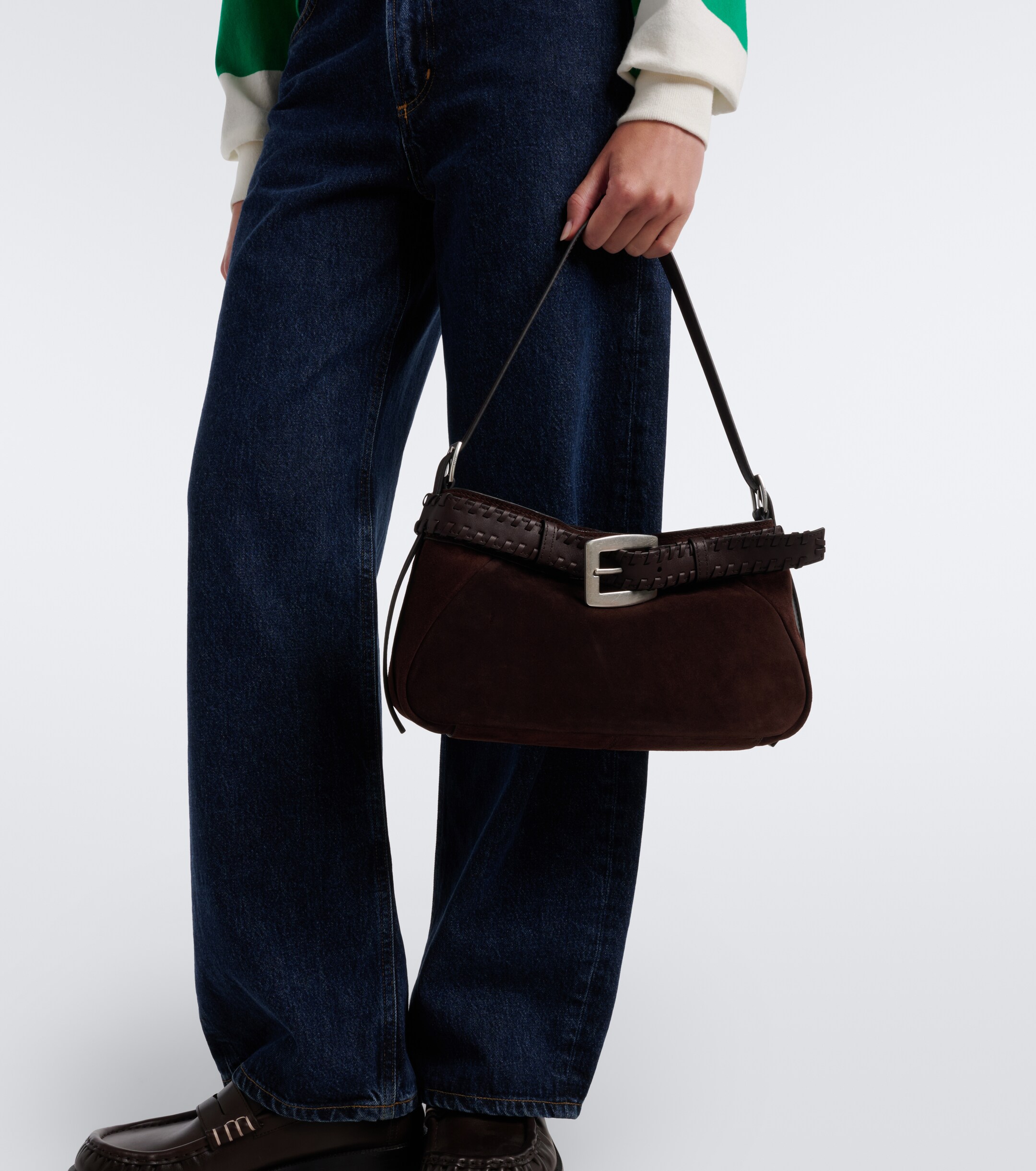Staud Brooklyn Small suede shoulder bag