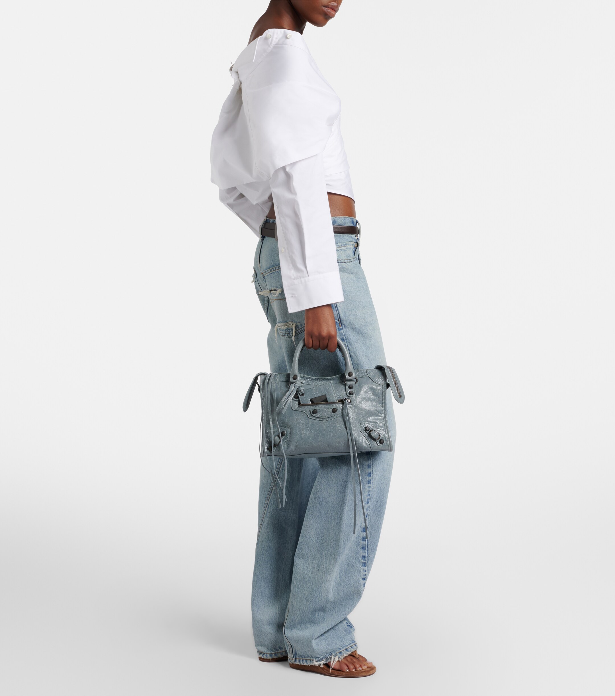 Balenciaga Le City Small leather top-handle bag