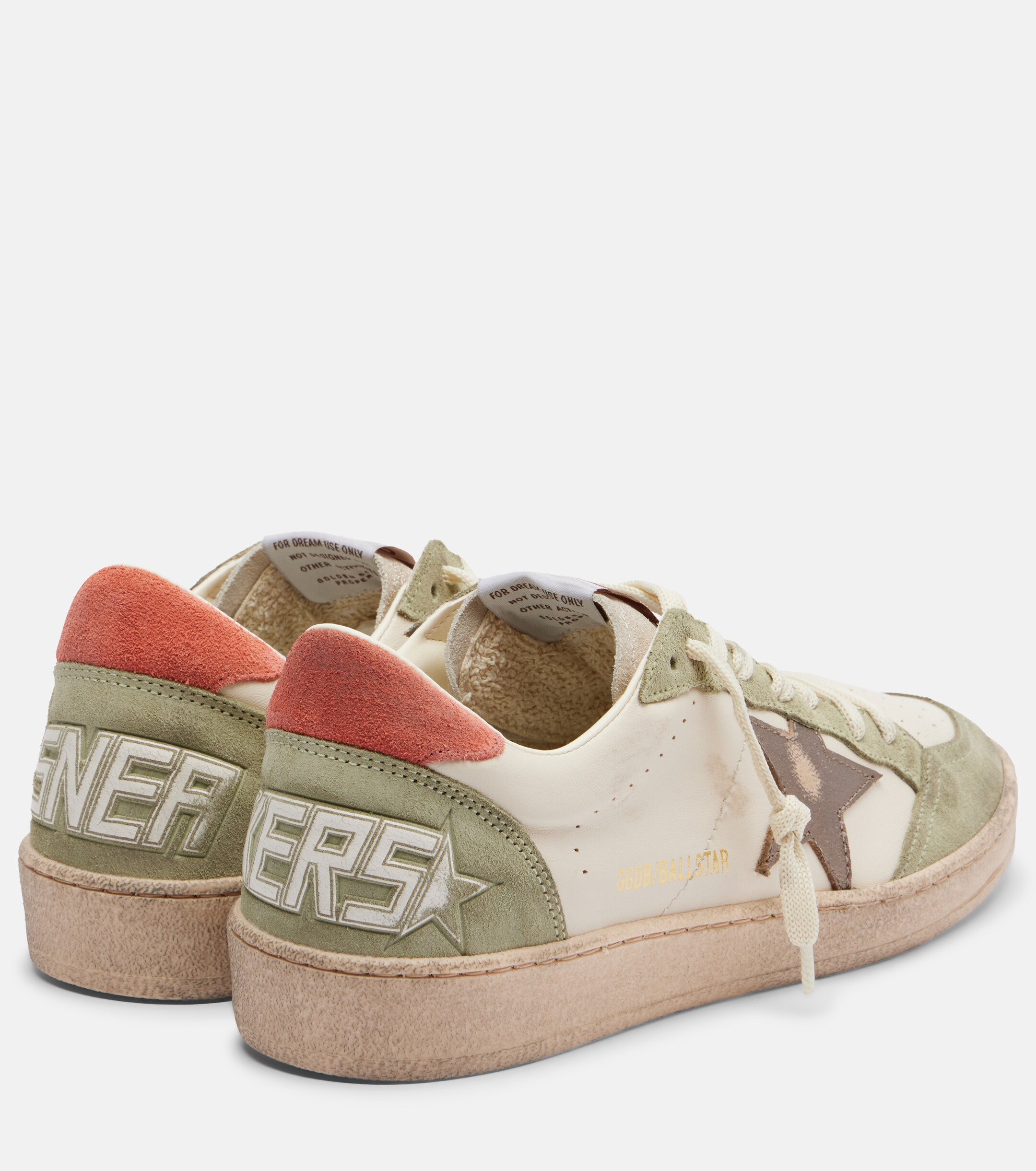 Golden Goose Golden Goose Ball Star suede-trimmed leather sneakers