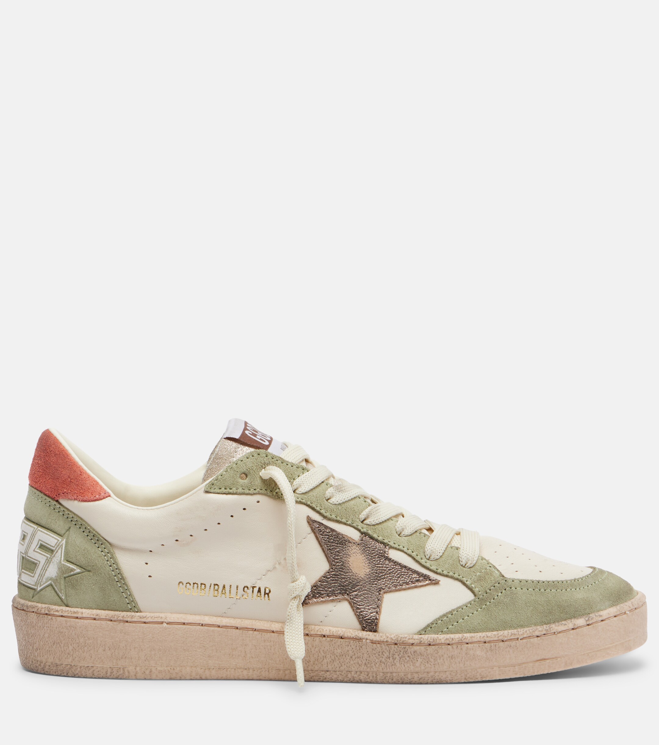 Golden Goose Golden Goose Ball Star suede-trimmed leather sneakers