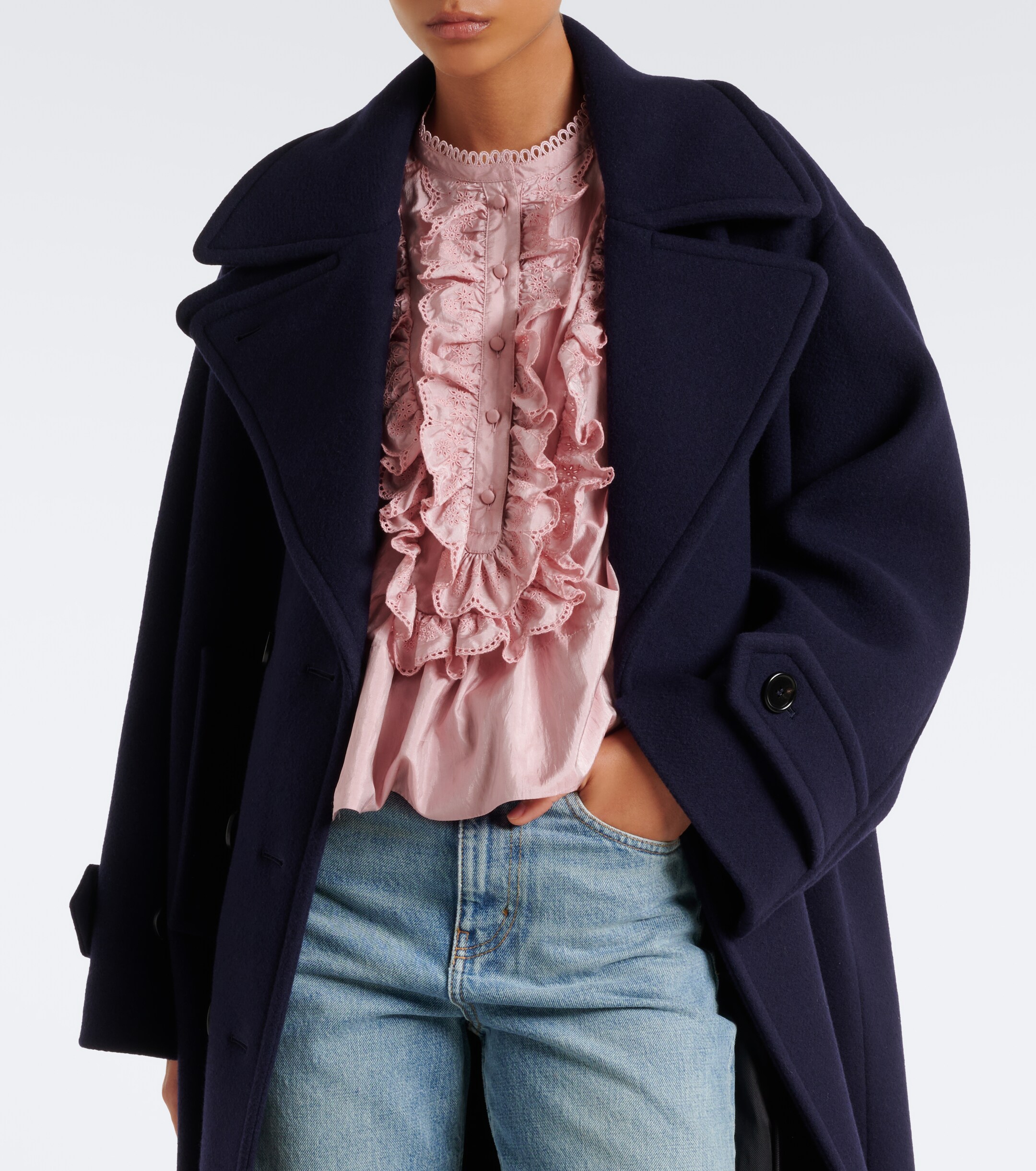 Chloé Chloé Ruffled taffeta blouse