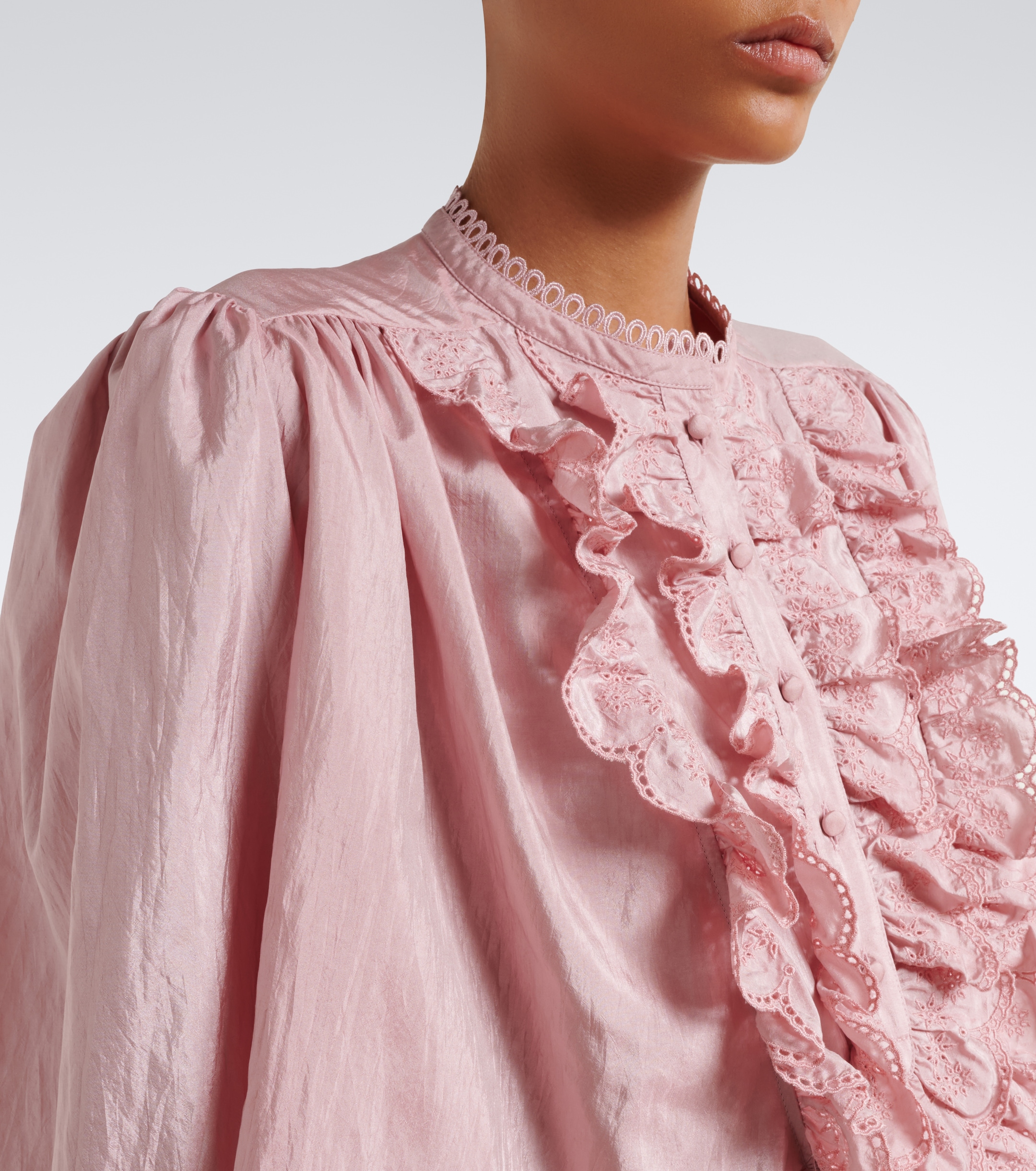 Chloé Chloé Ruffled taffeta blouse
