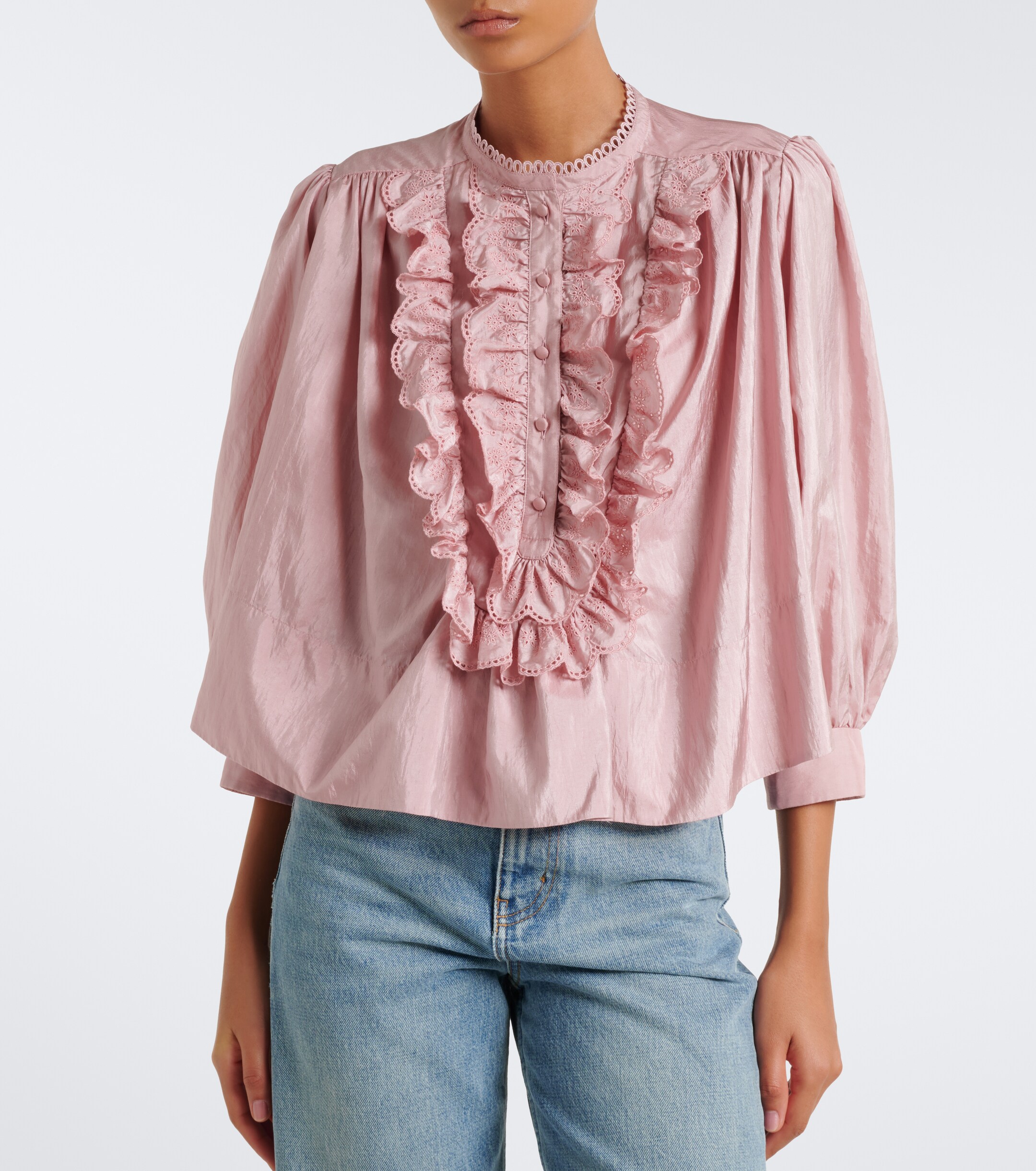 Chloé Chloé Ruffled taffeta blouse