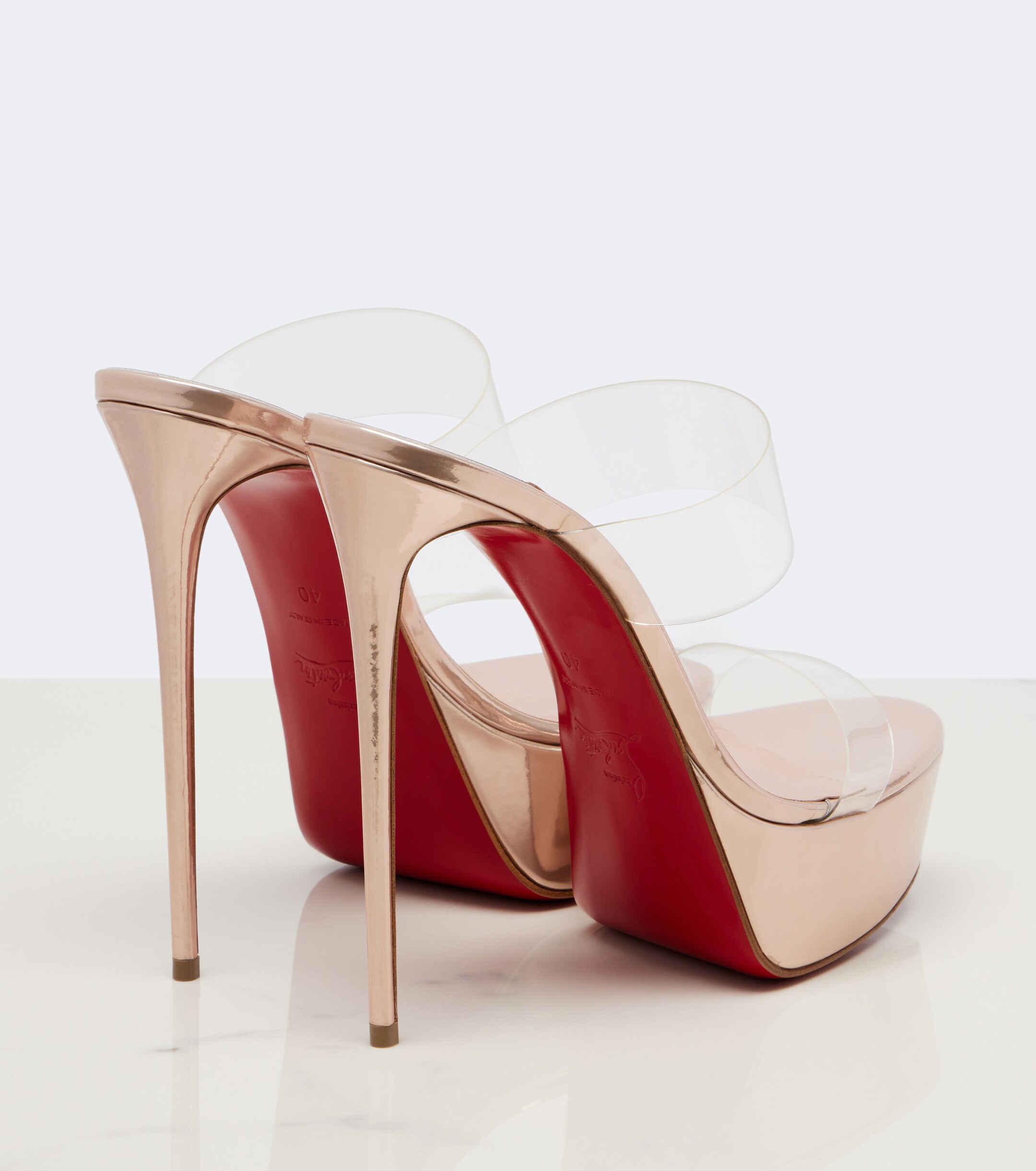 CHRISTIAN LOUBOUTIN Christian Louboutin Just Nothing leather platform mules