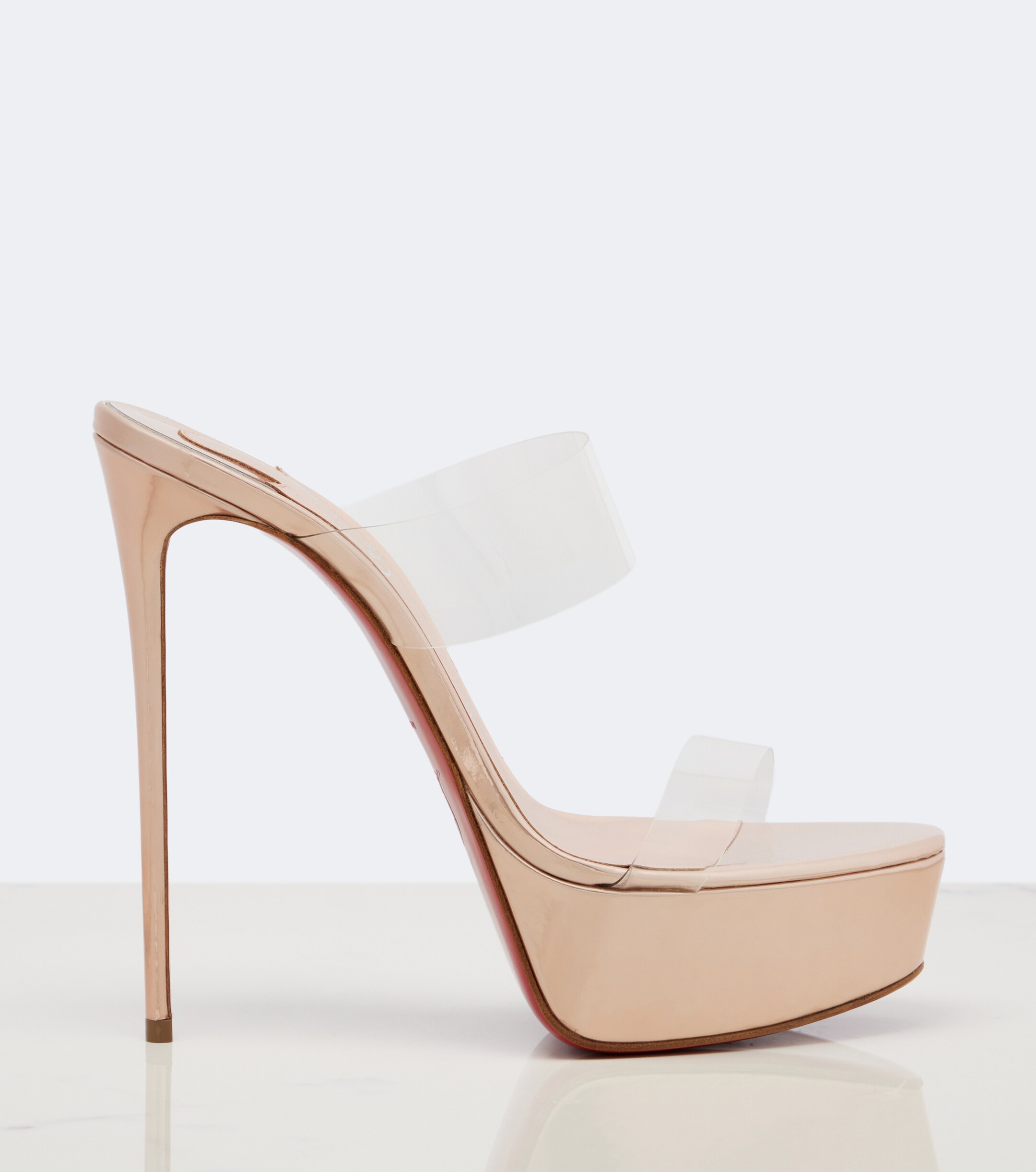 CHRISTIAN LOUBOUTIN Christian Louboutin Just Nothing leather platform mules