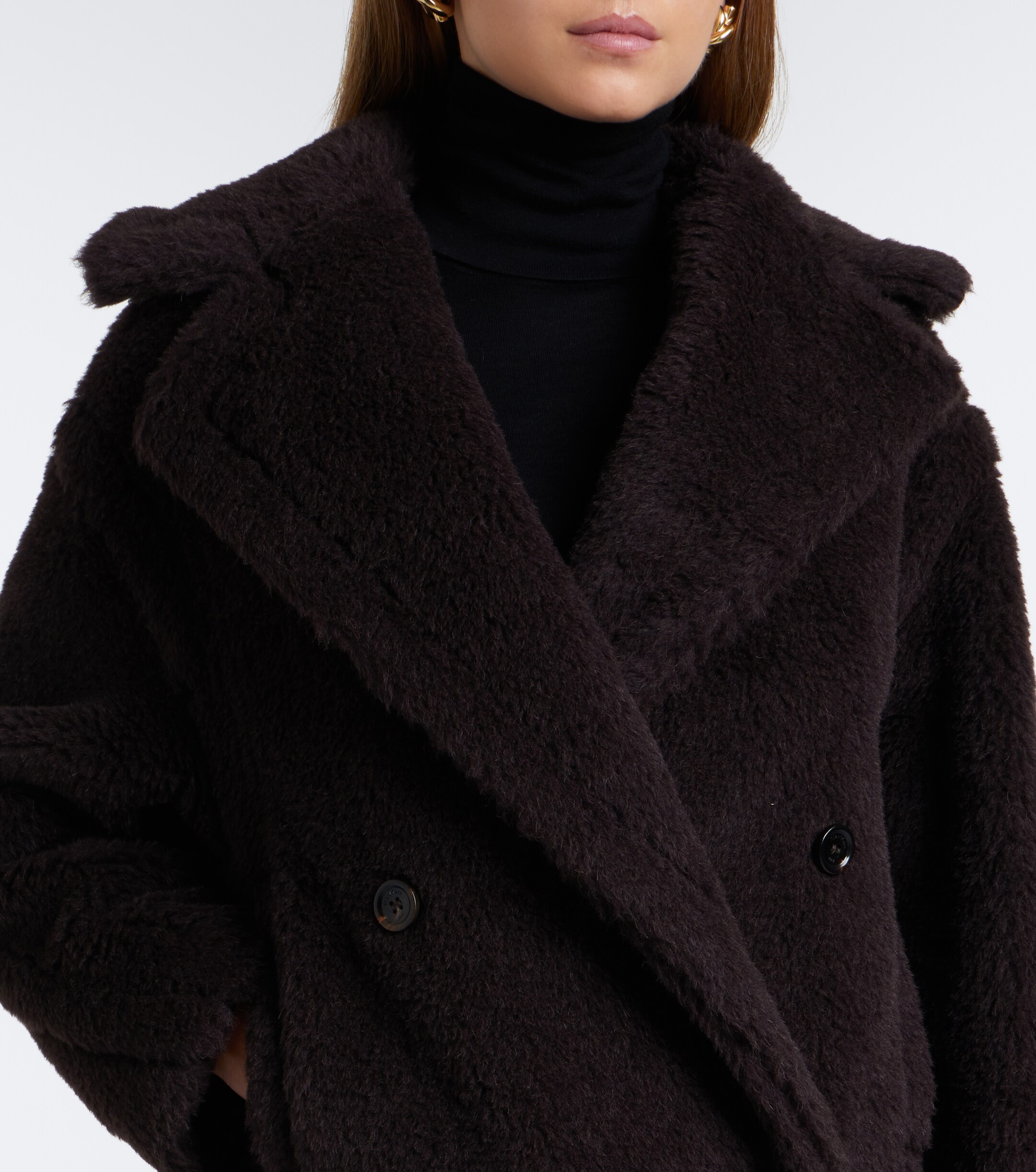 Max Mara Max Mara Alpaca, wool, and silk peacoat