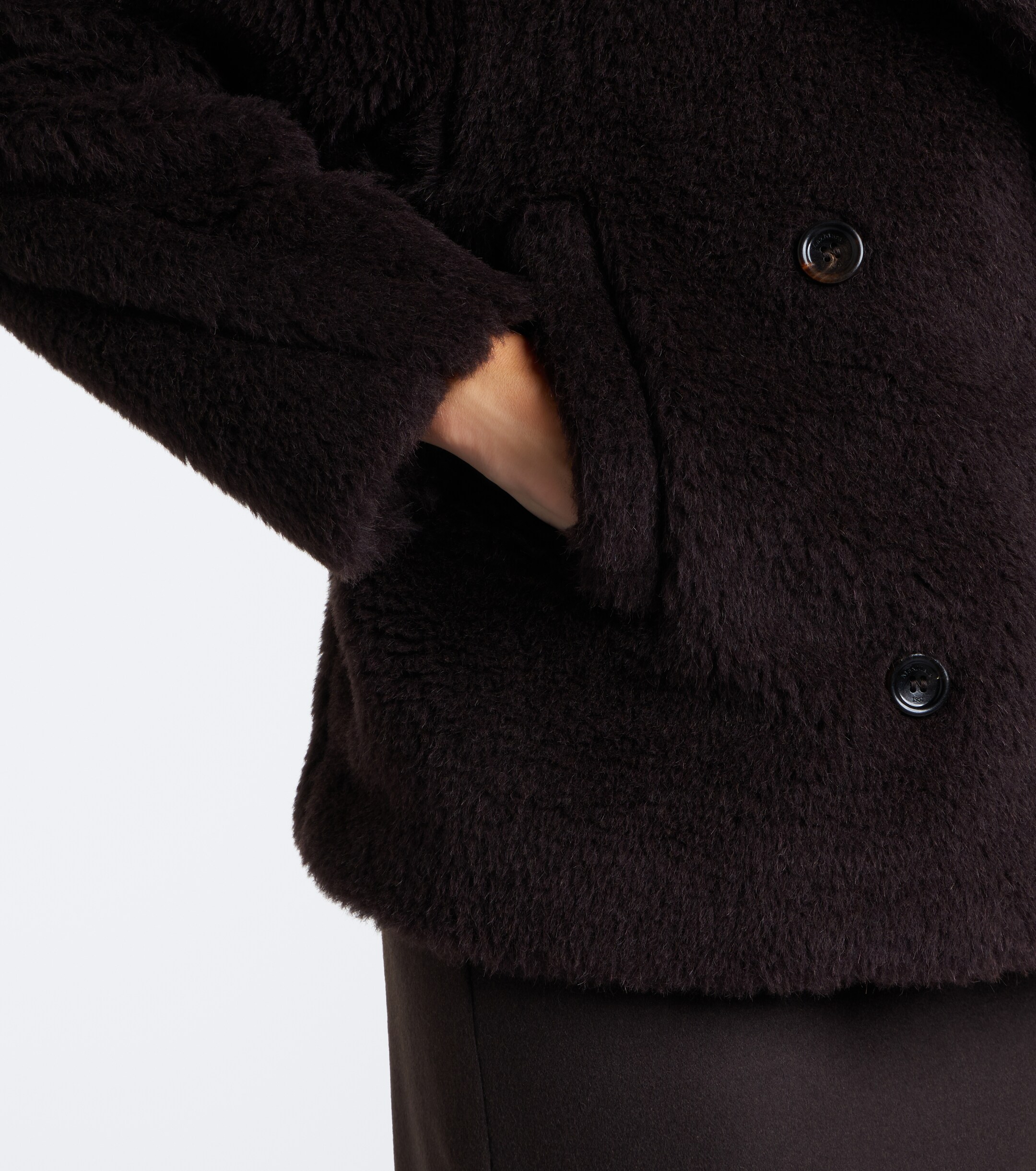 Max Mara Max Mara Alpaca, wool, and silk peacoat