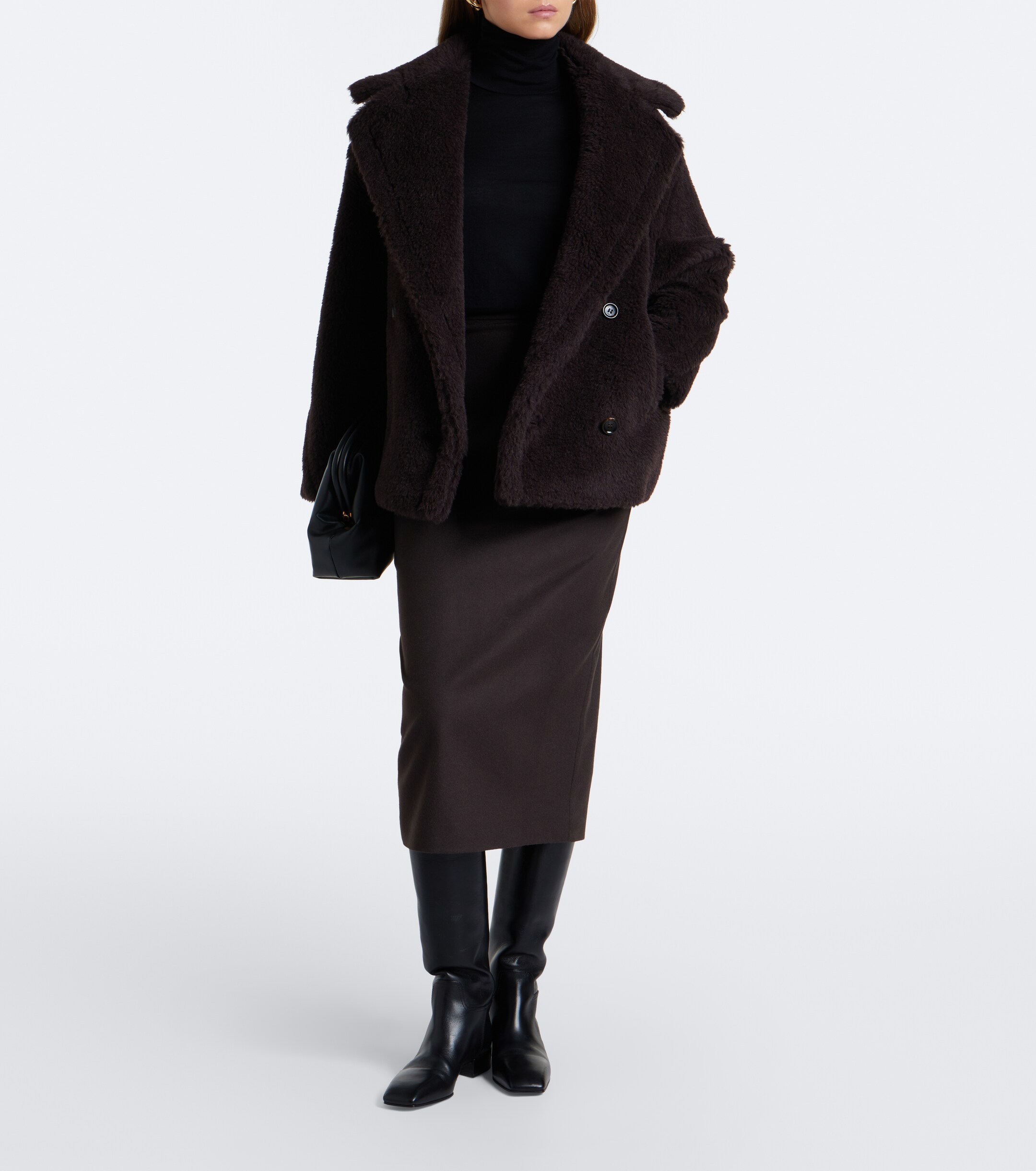 Max Mara Max Mara Alpaca, wool, and silk peacoat