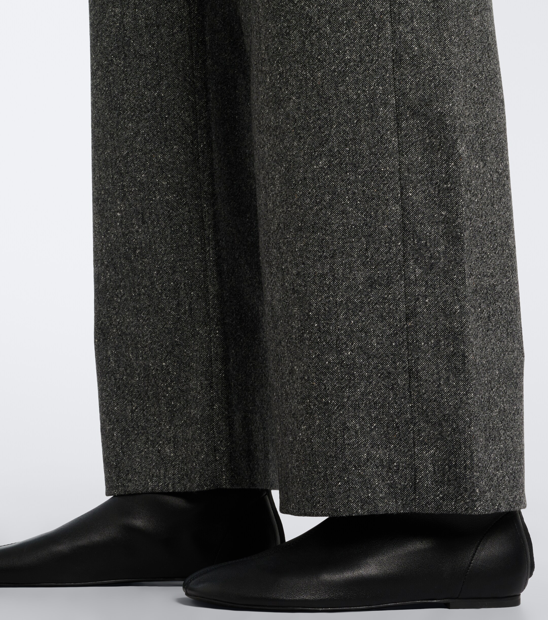 S Max Mara 'S Max Mara Wool and silk-blend flannel wide-leg pants