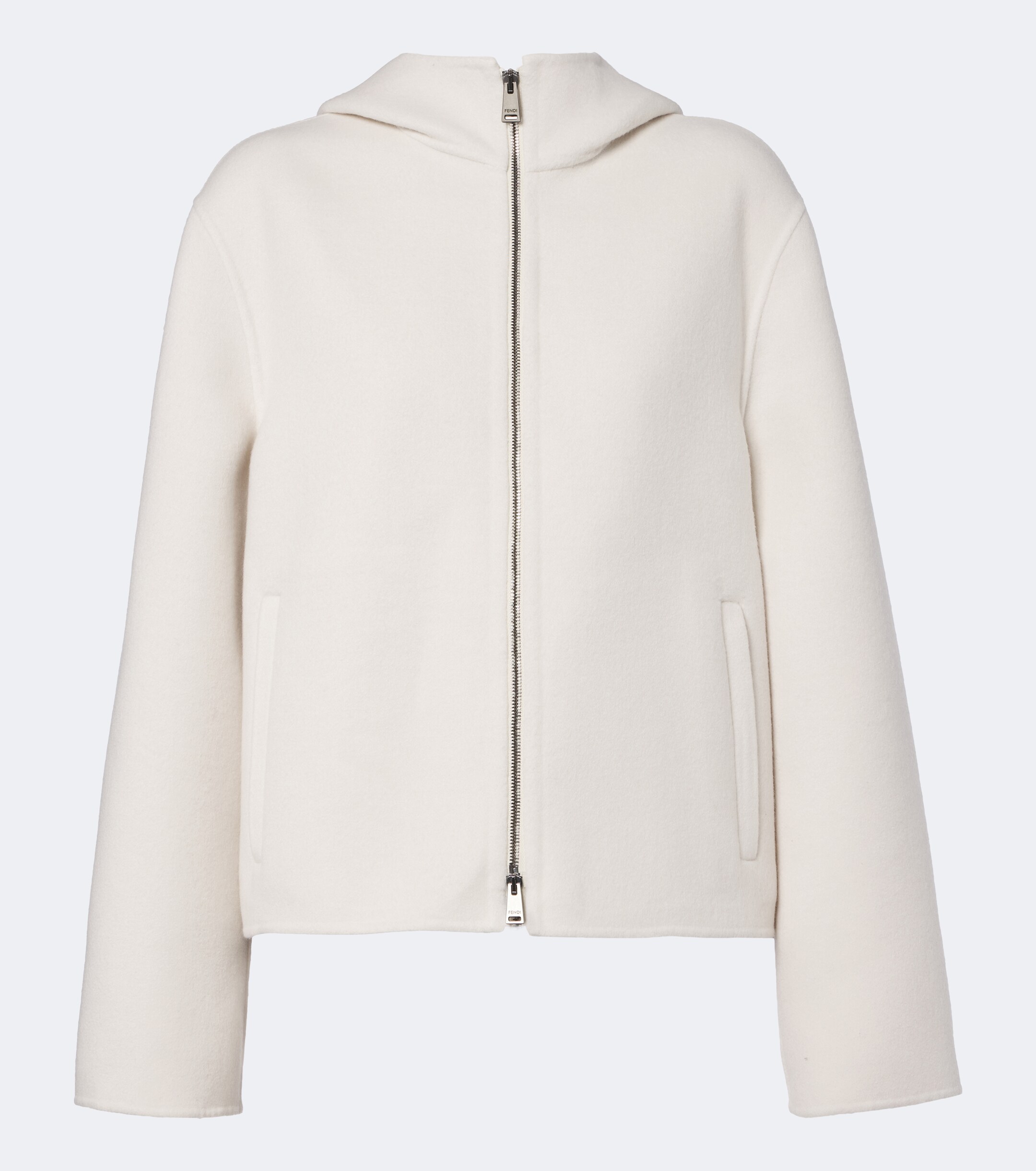 Fendi Fendi Hooded wool and silk jacket