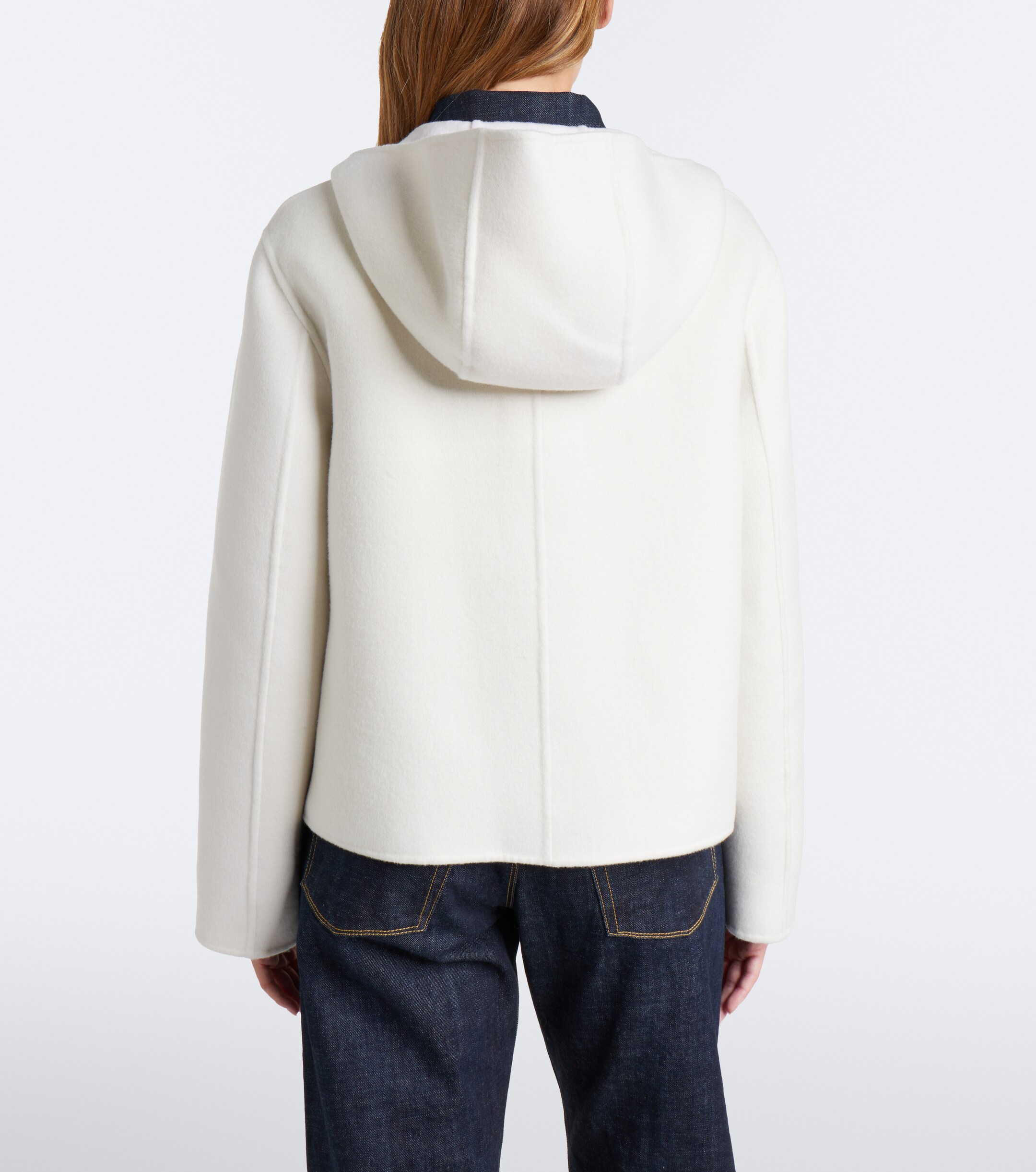 Fendi Fendi Hooded wool and silk jacket