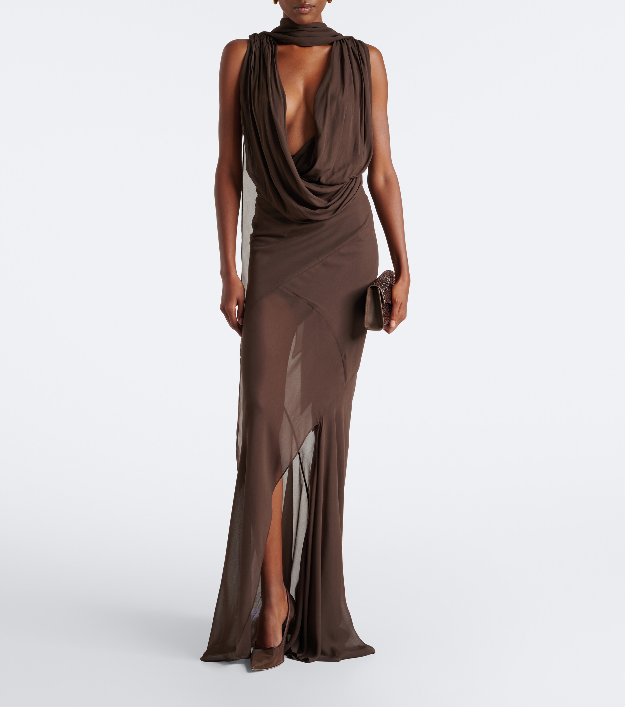 DE LA VALI De La Vali Oryx georgette maxi skirt