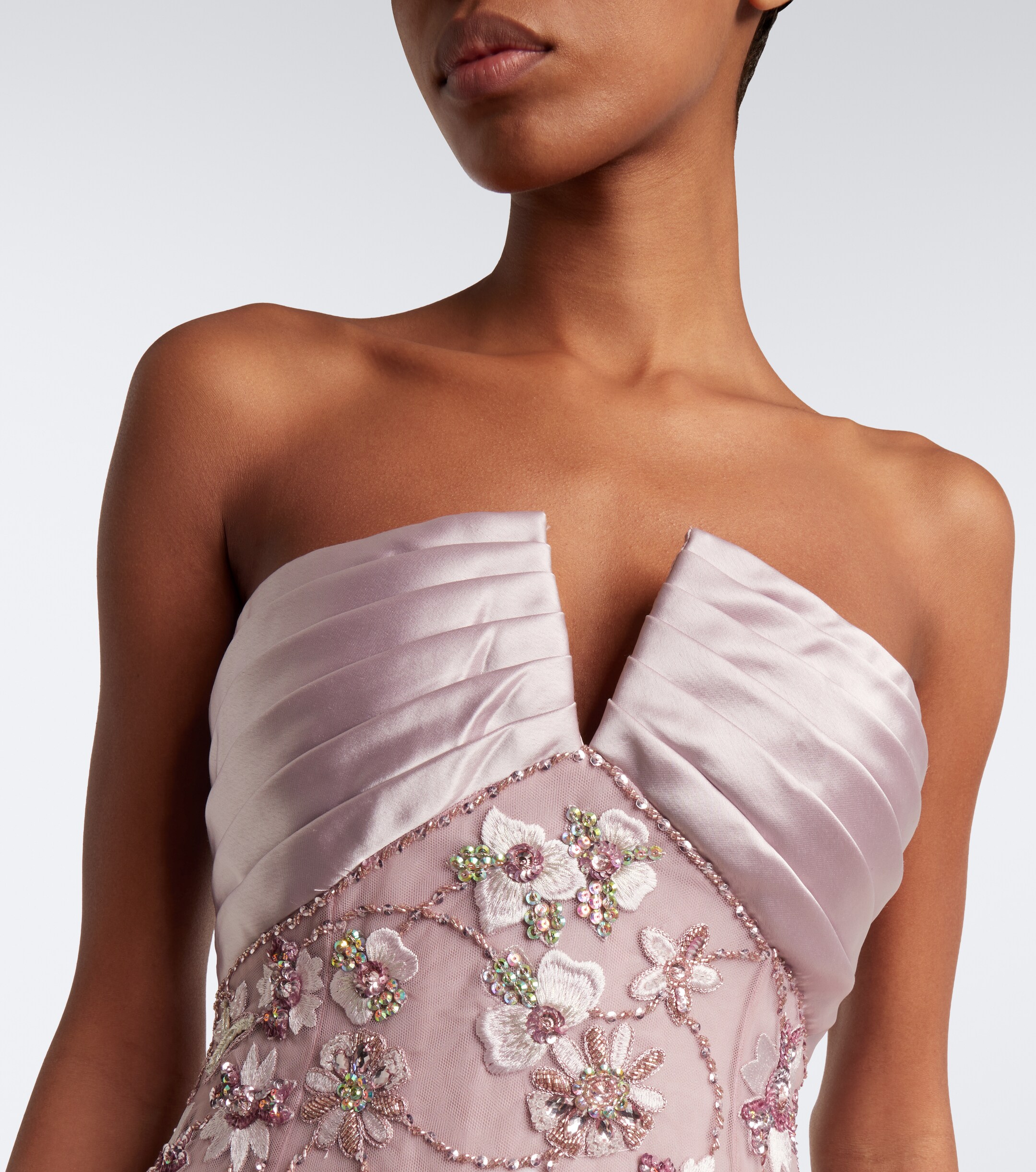 GEORGES HOBEIKA Georges Hobeika Embellished sheer tulle bustier gown