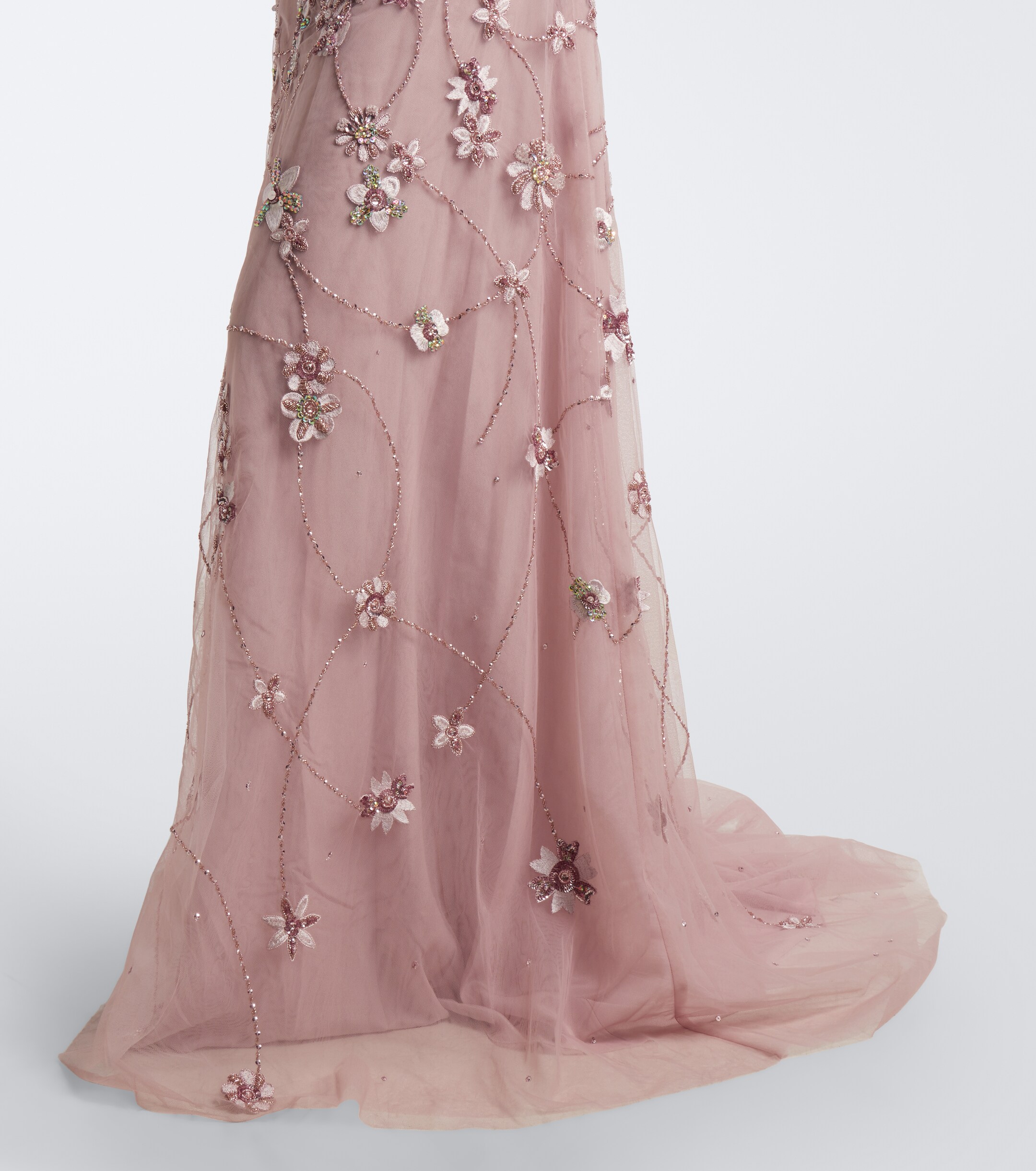 GEORGES HOBEIKA Georges Hobeika Embellished sheer tulle bustier gown