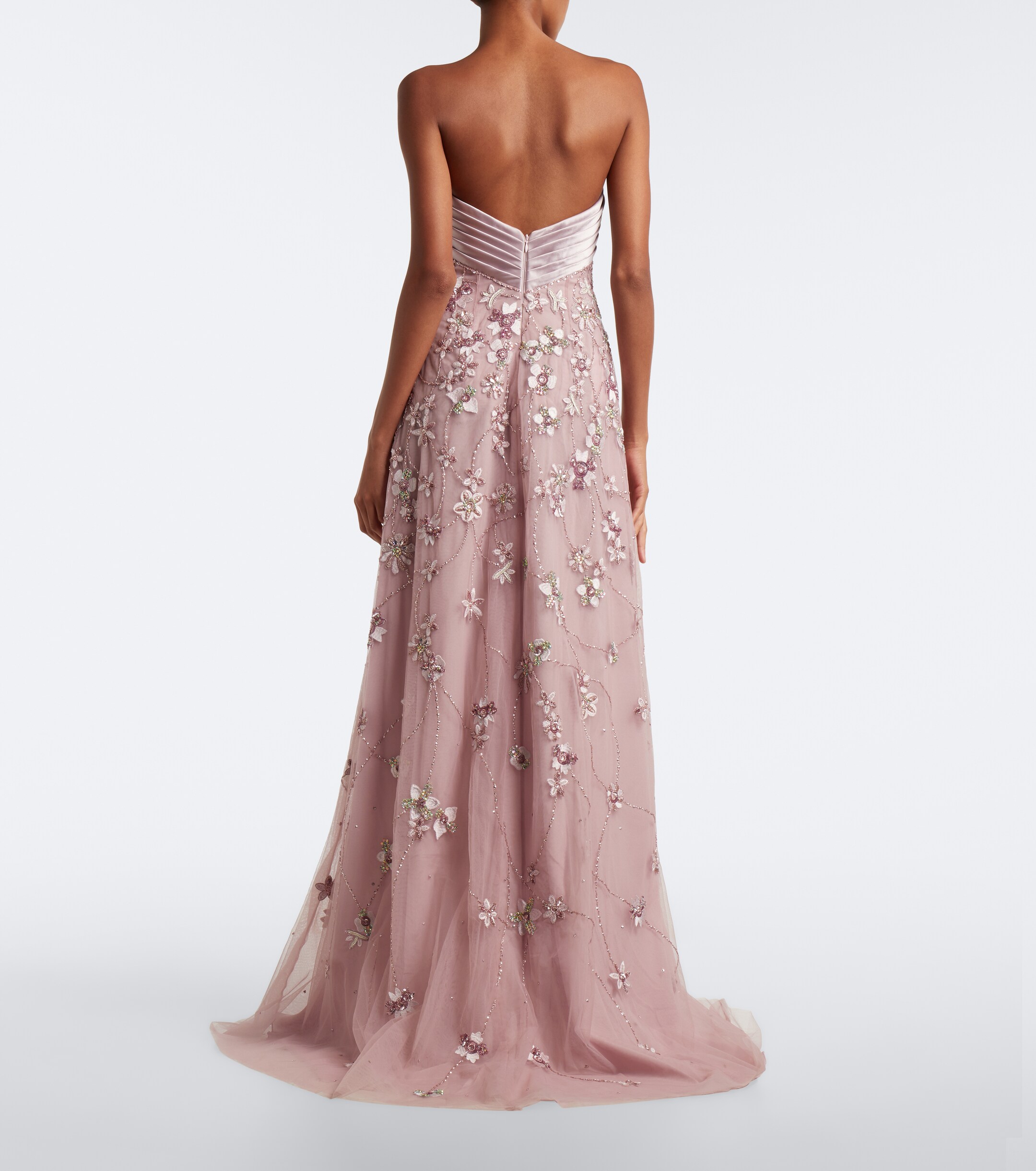 GEORGES HOBEIKA Georges Hobeika Embellished sheer tulle bustier gown