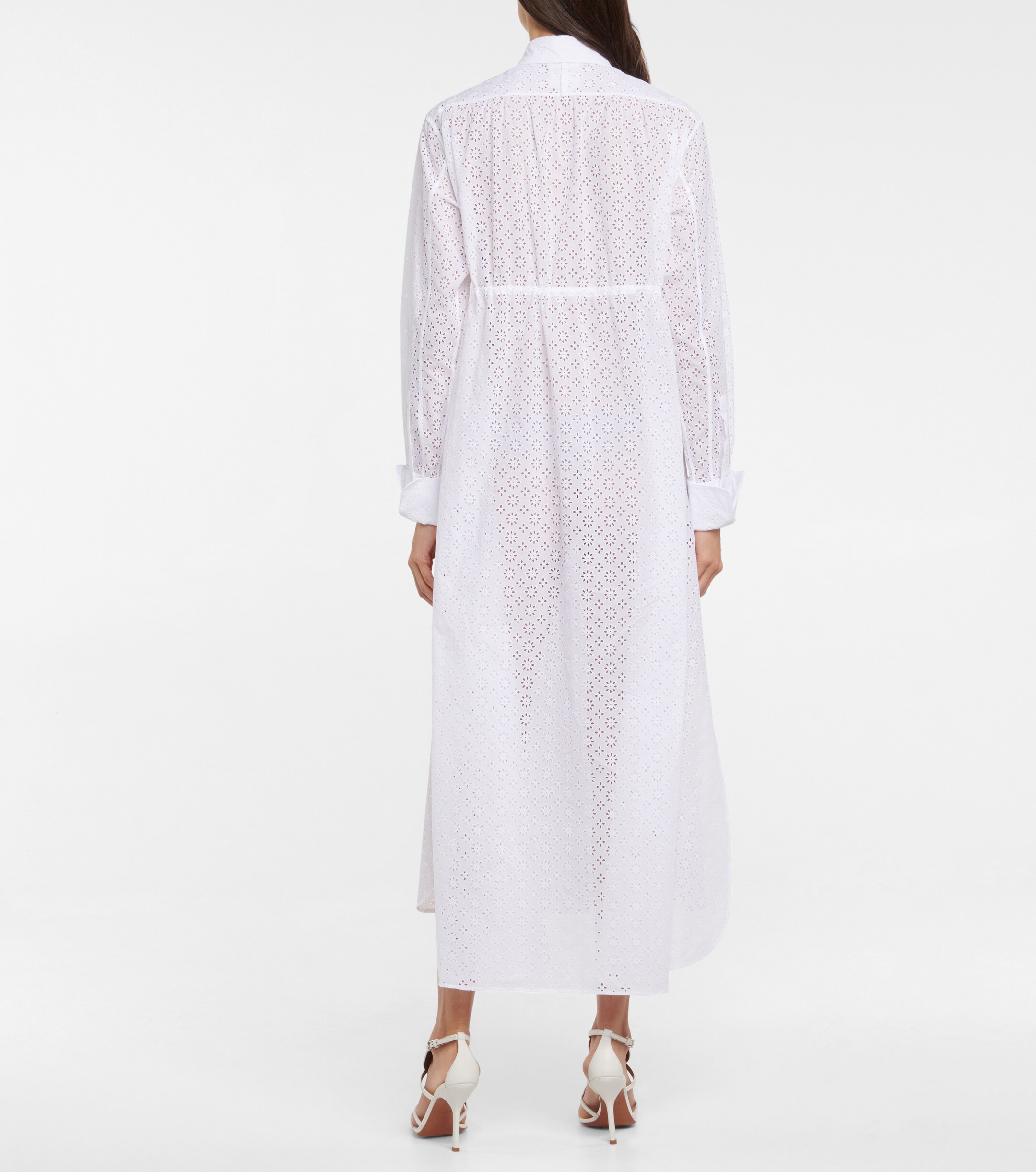 Alaïa Broderie anglaise cotton midi dress