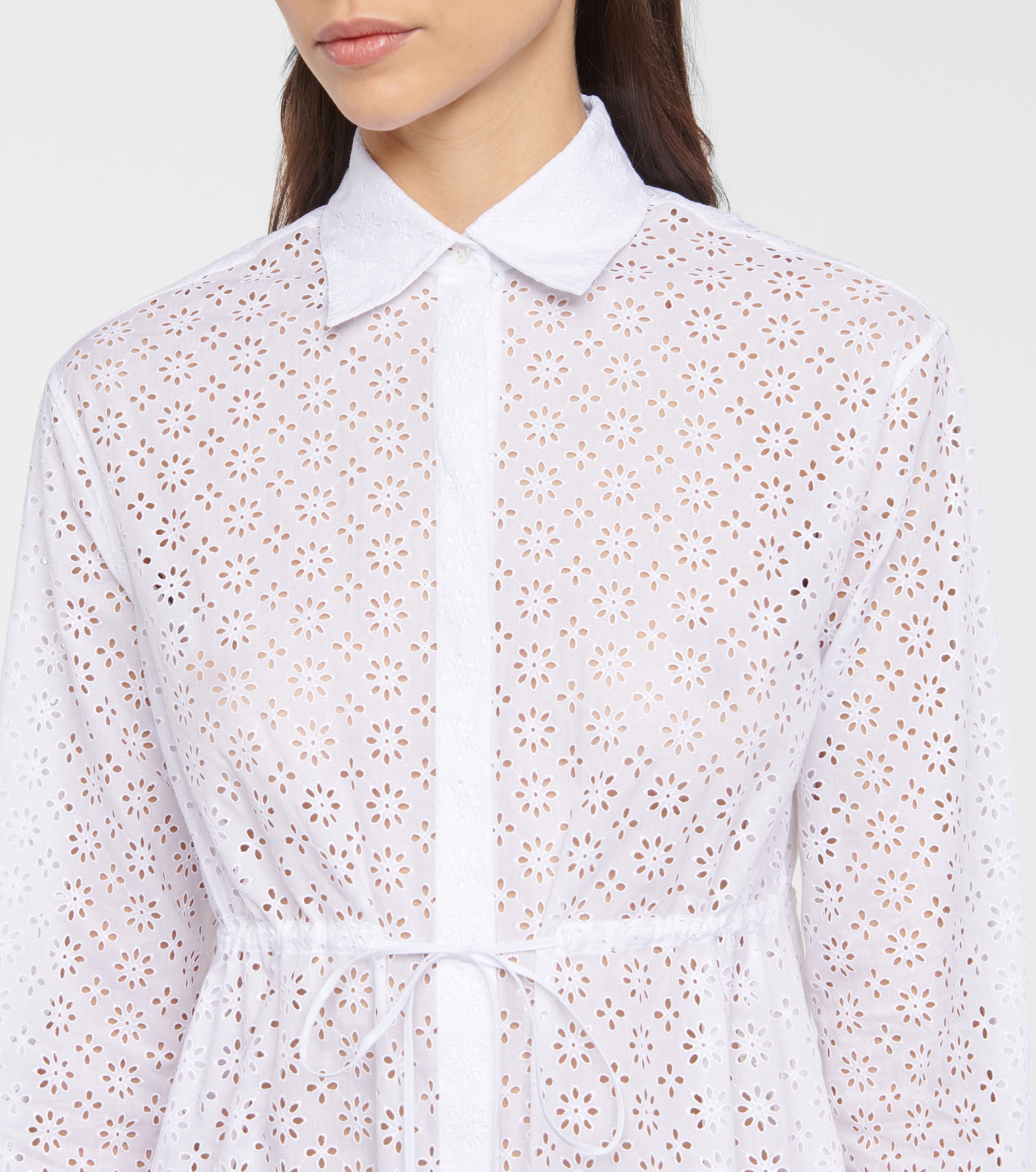 Alaïa Broderie anglaise cotton midi dress