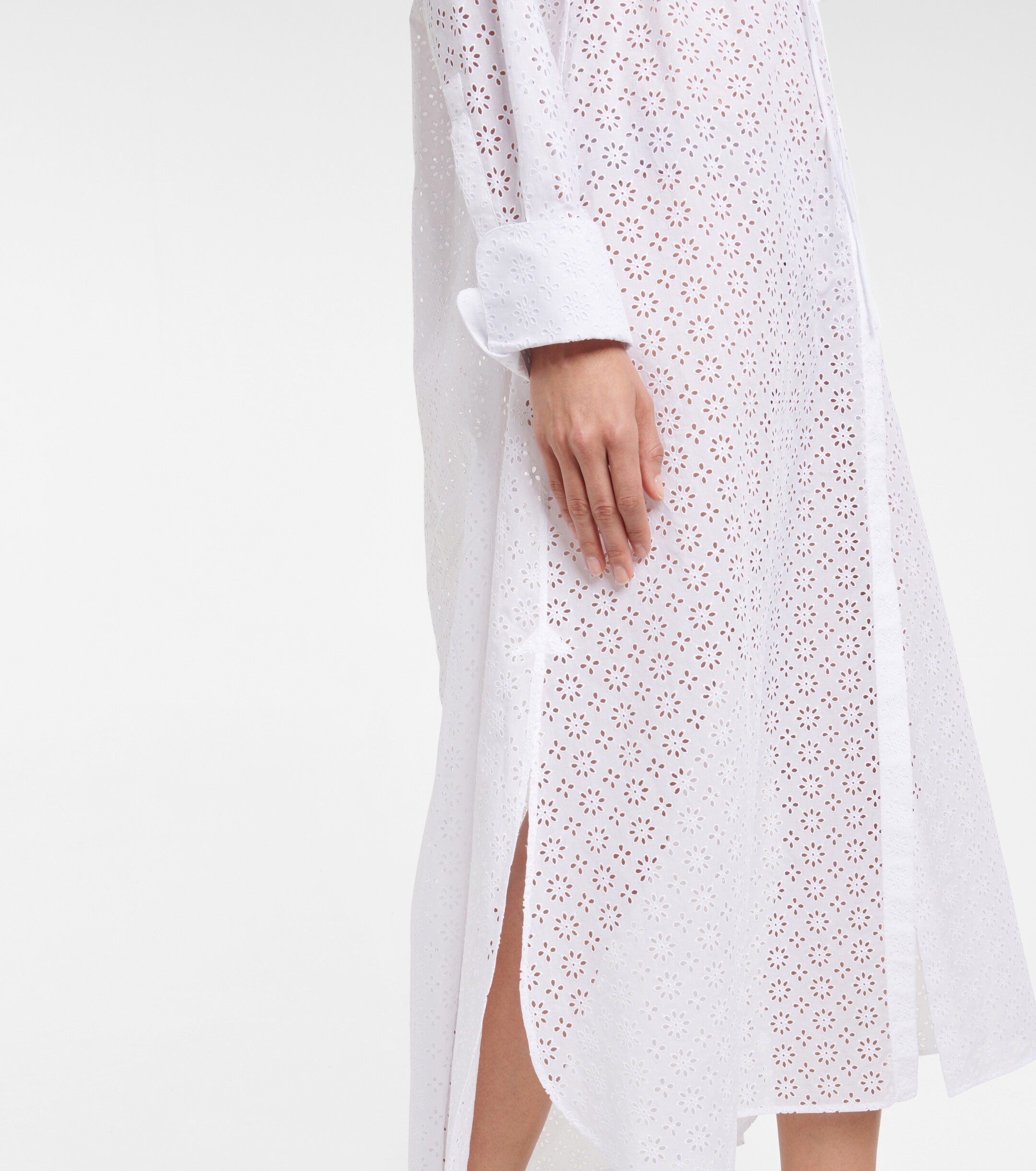 Alaïa Broderie anglaise cotton midi dress