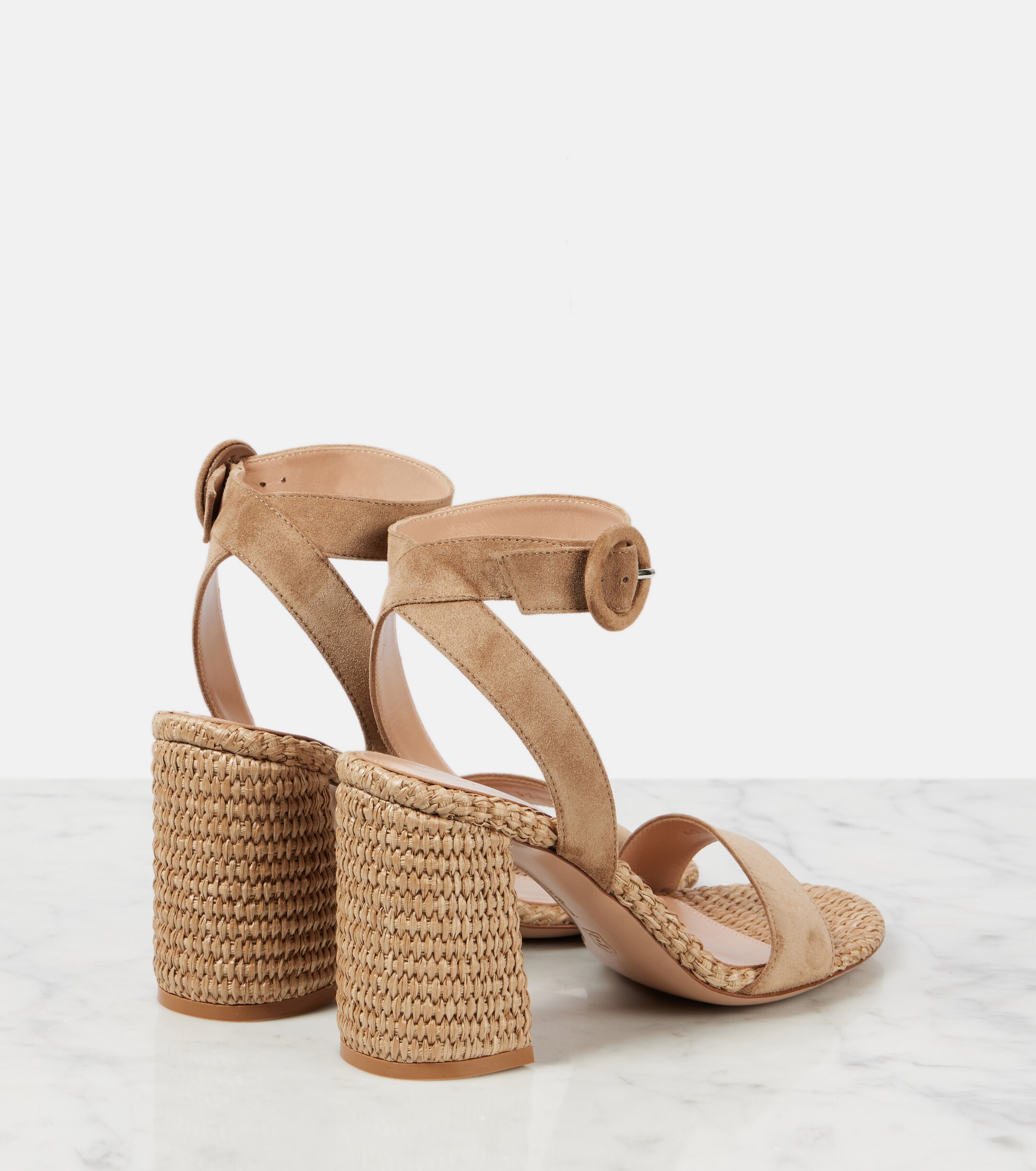 GIANVITO ROSSI 85 suede espadrille sandals thumbnail