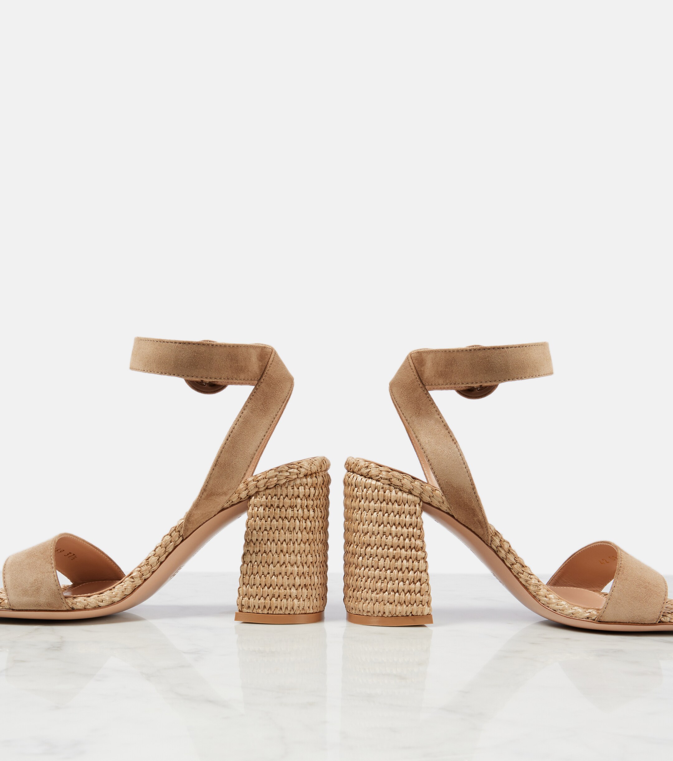 GIANVITO ROSSI 85 suede espadrille sandals thumbnail