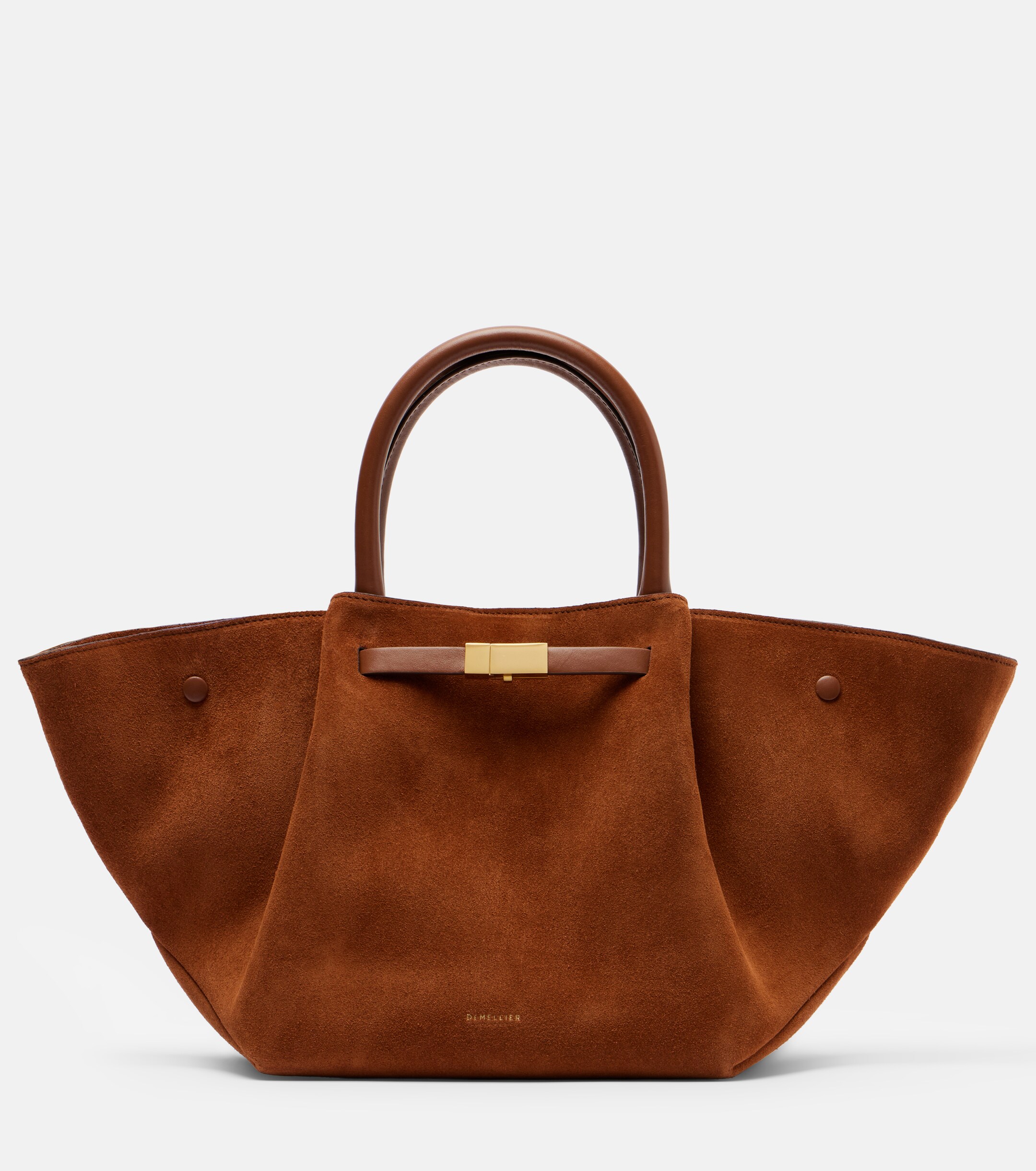 DeMellier New York Midi suede top-handle bag