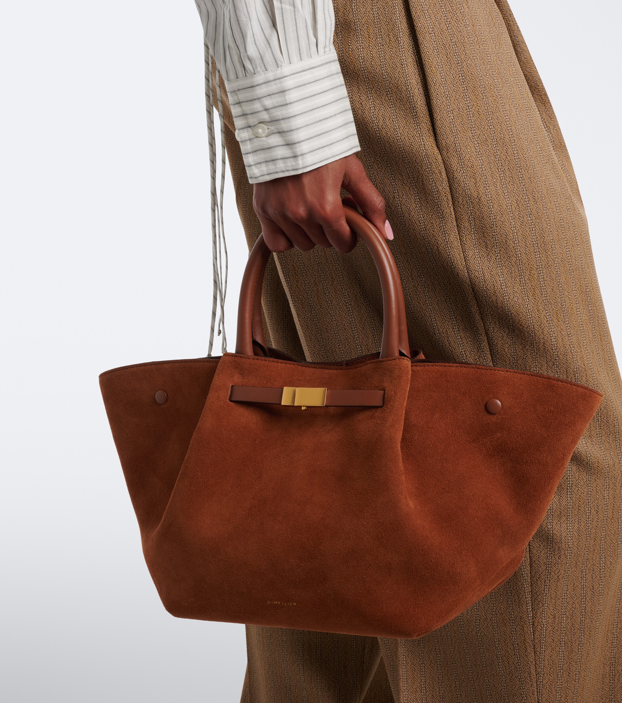 DeMellier New York Midi suede top-handle bag thumbnail