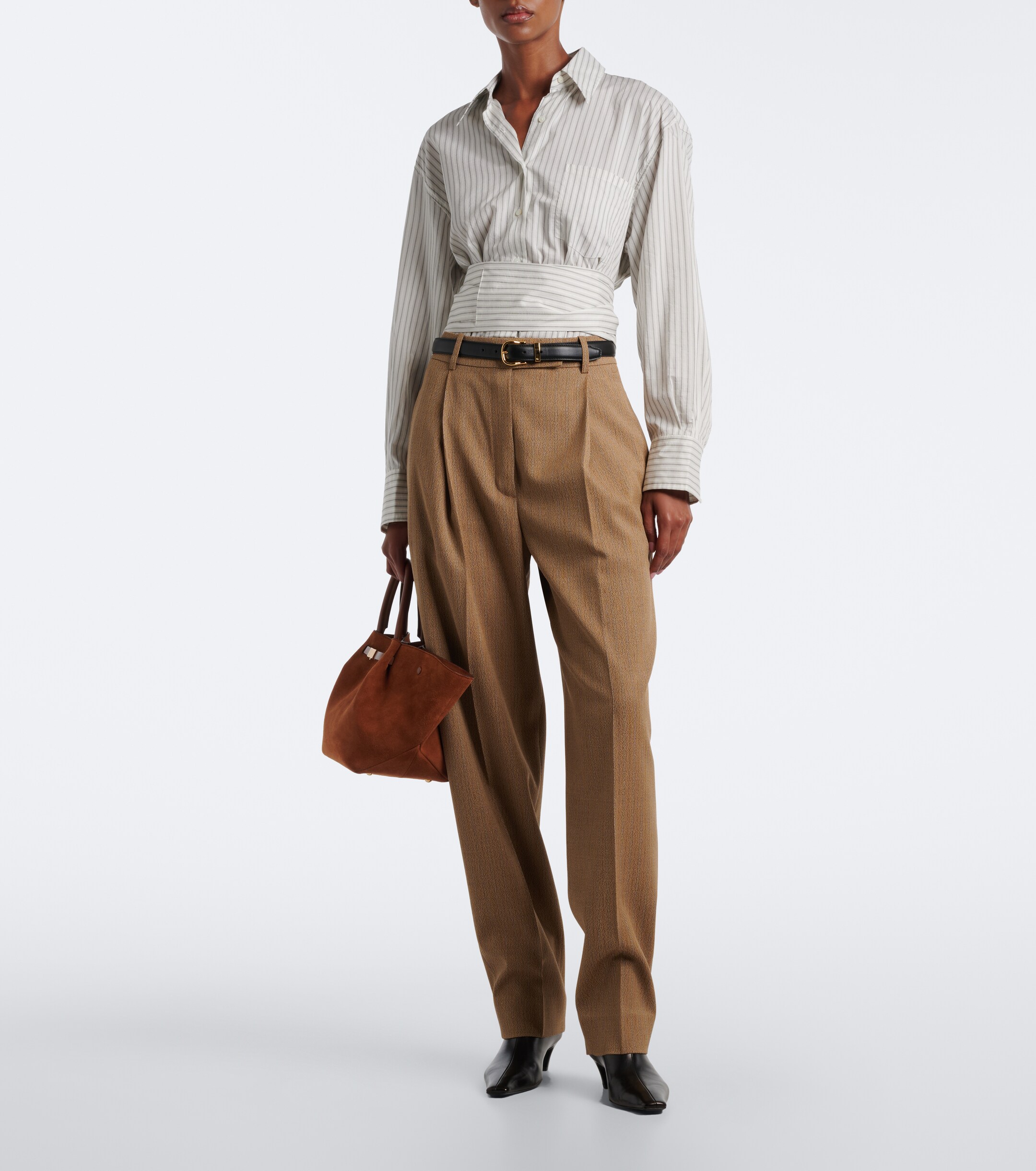 DeMellier New York Midi suede top-handle bag thumbnail