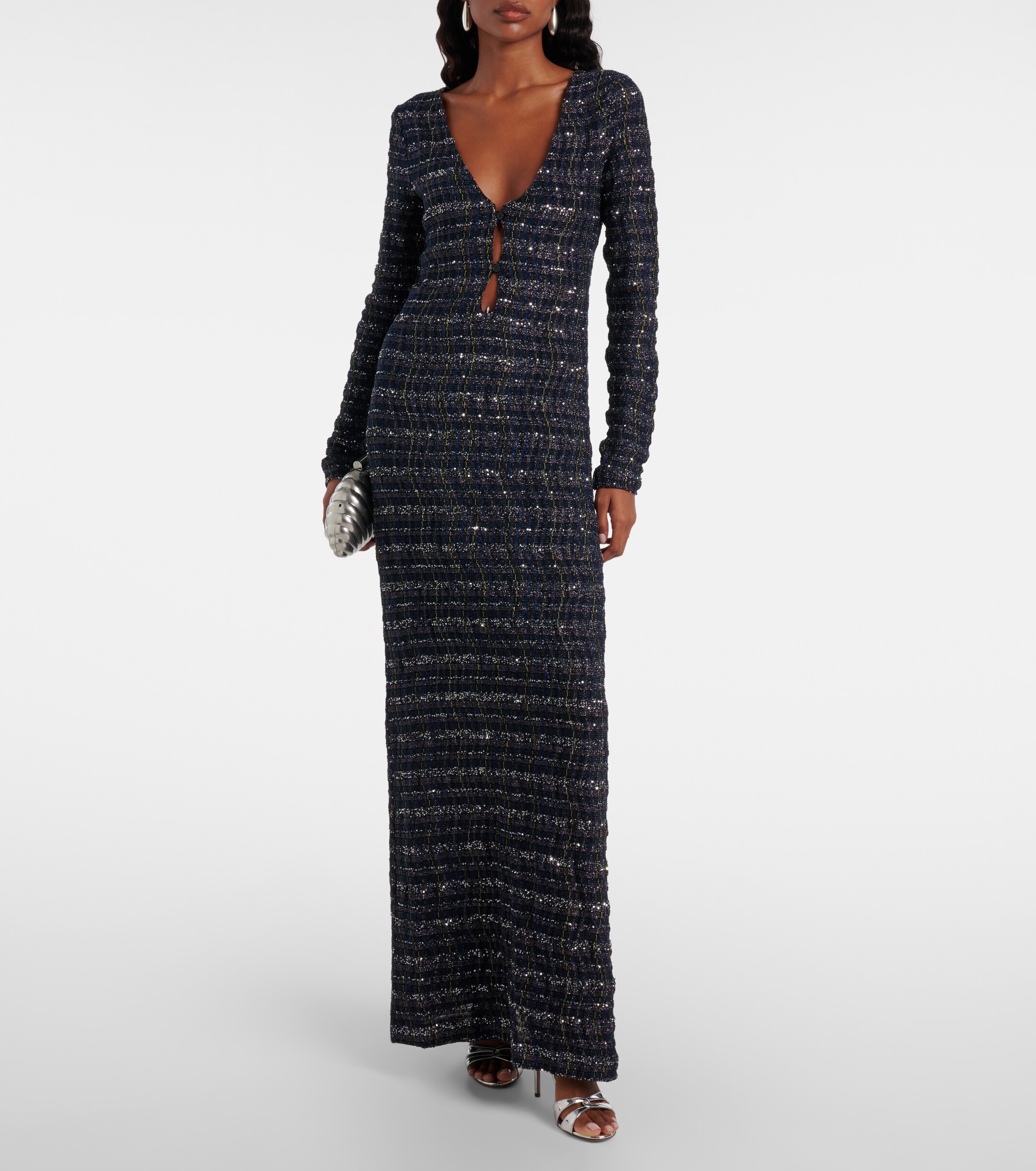 Missoni - Cutout knitted tweed maxi dress | Plush Missoni - Cutout knitted tweed maxi dress | Plush