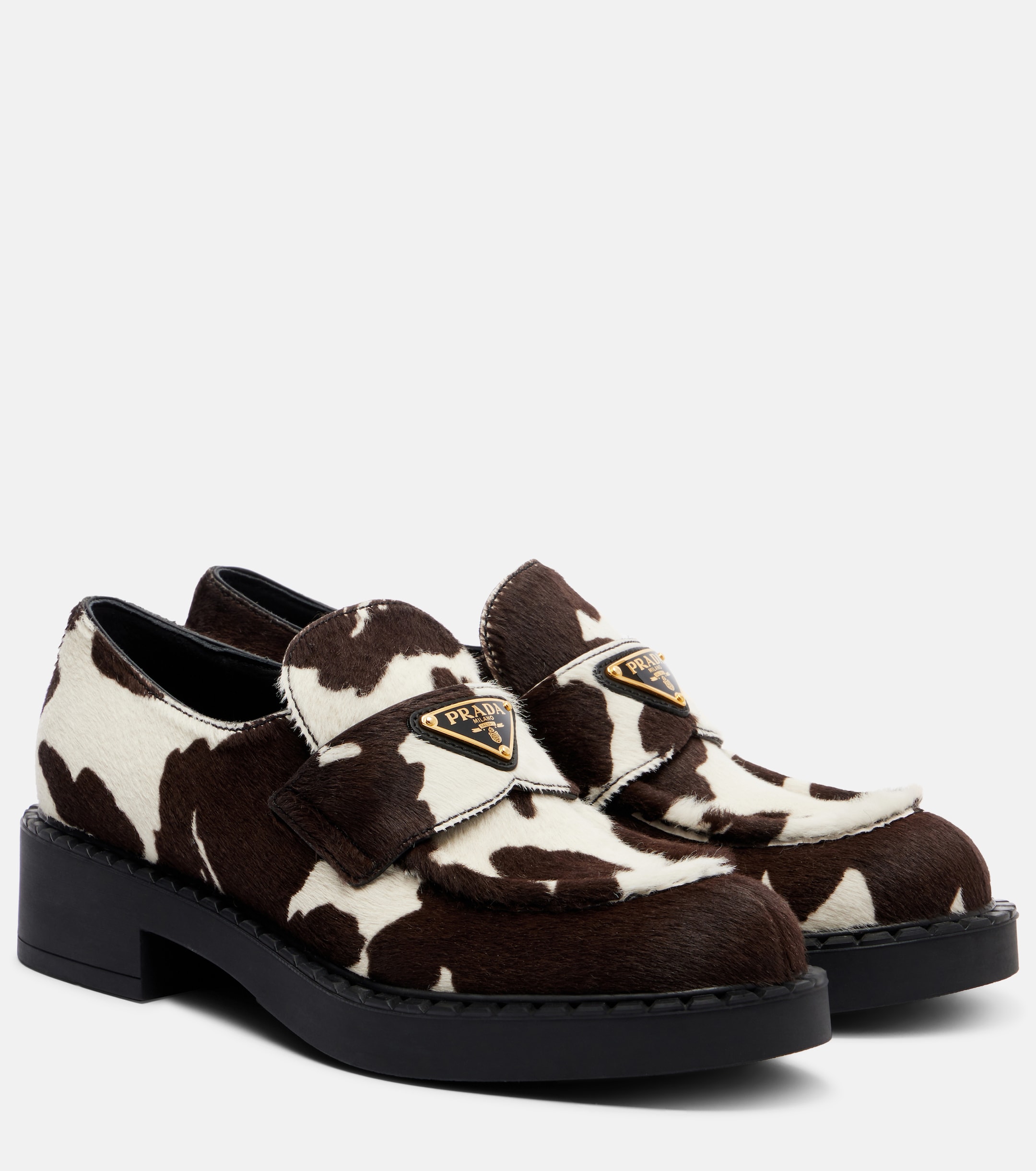 Prada Virgin Wool Calf Leather Prada - Stride leather biker boots | Plush main image 3