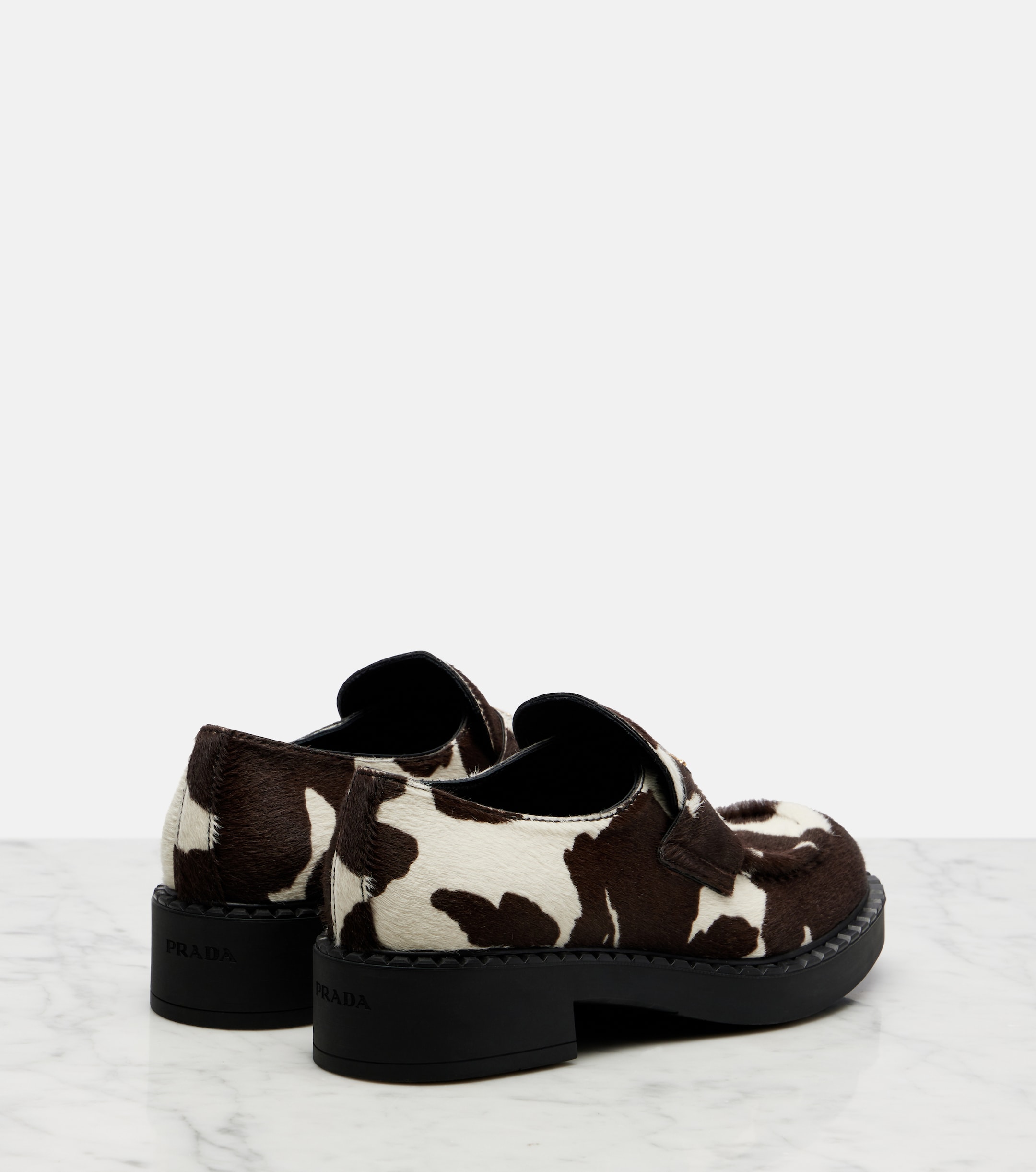 Prada Virgin Wool Calf Leather Prada - Stride leather biker boots | Plush main image 4