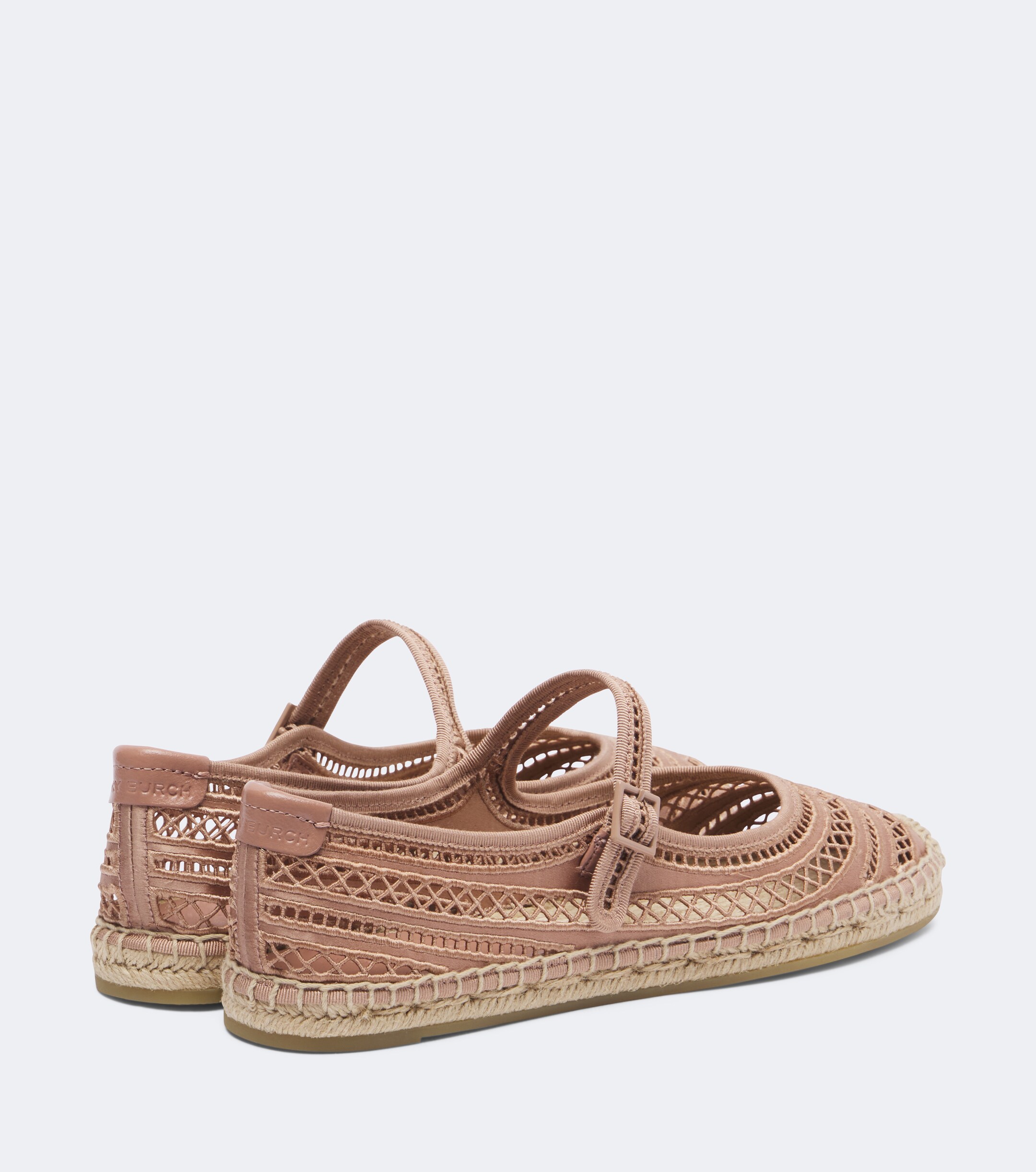 Tory Burch Tory Burch Open Weave Mary Jane satin espadrilles