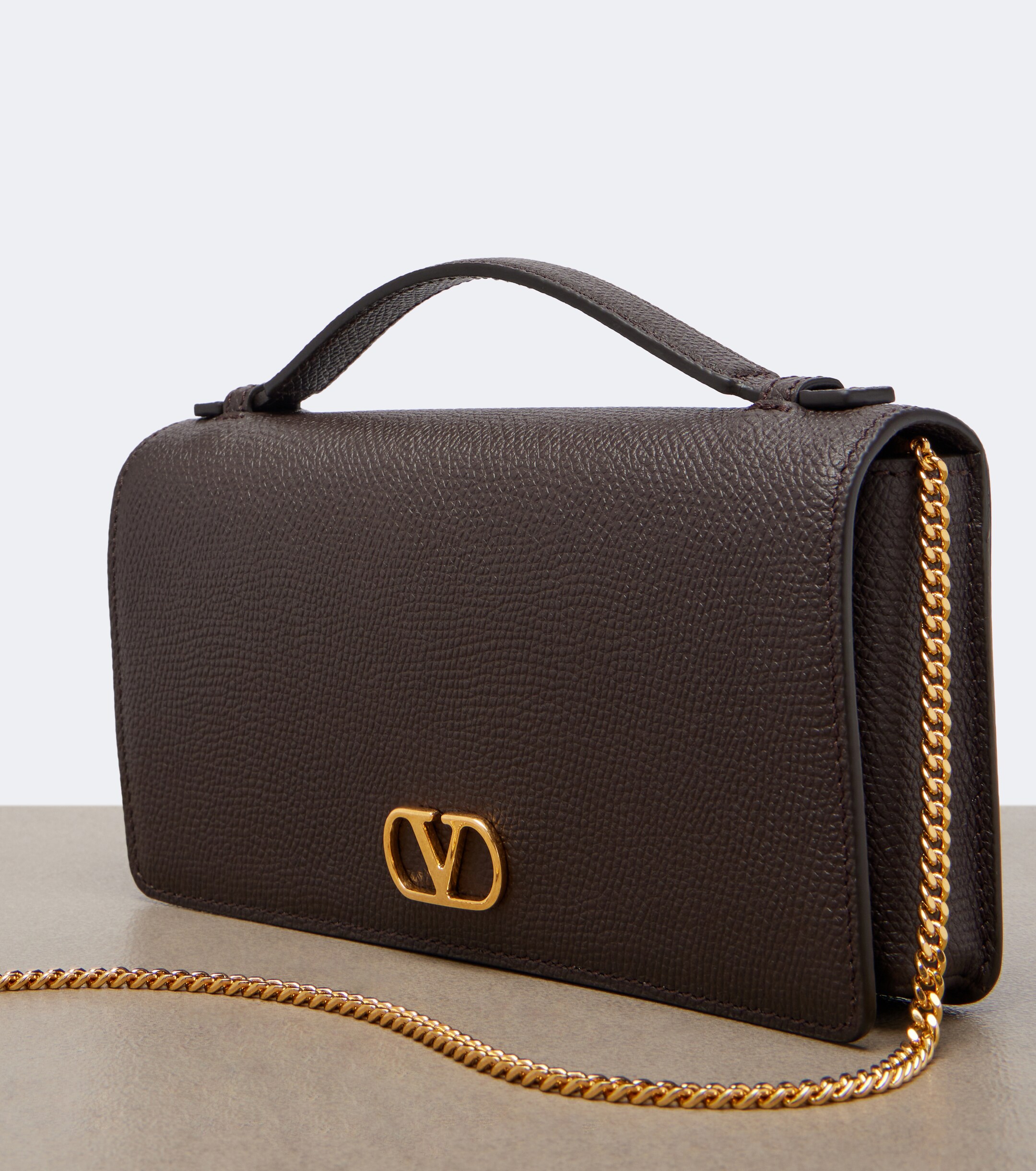 Valentino Garavani VLogo Signature Mini leather wallet on chain thumbnail