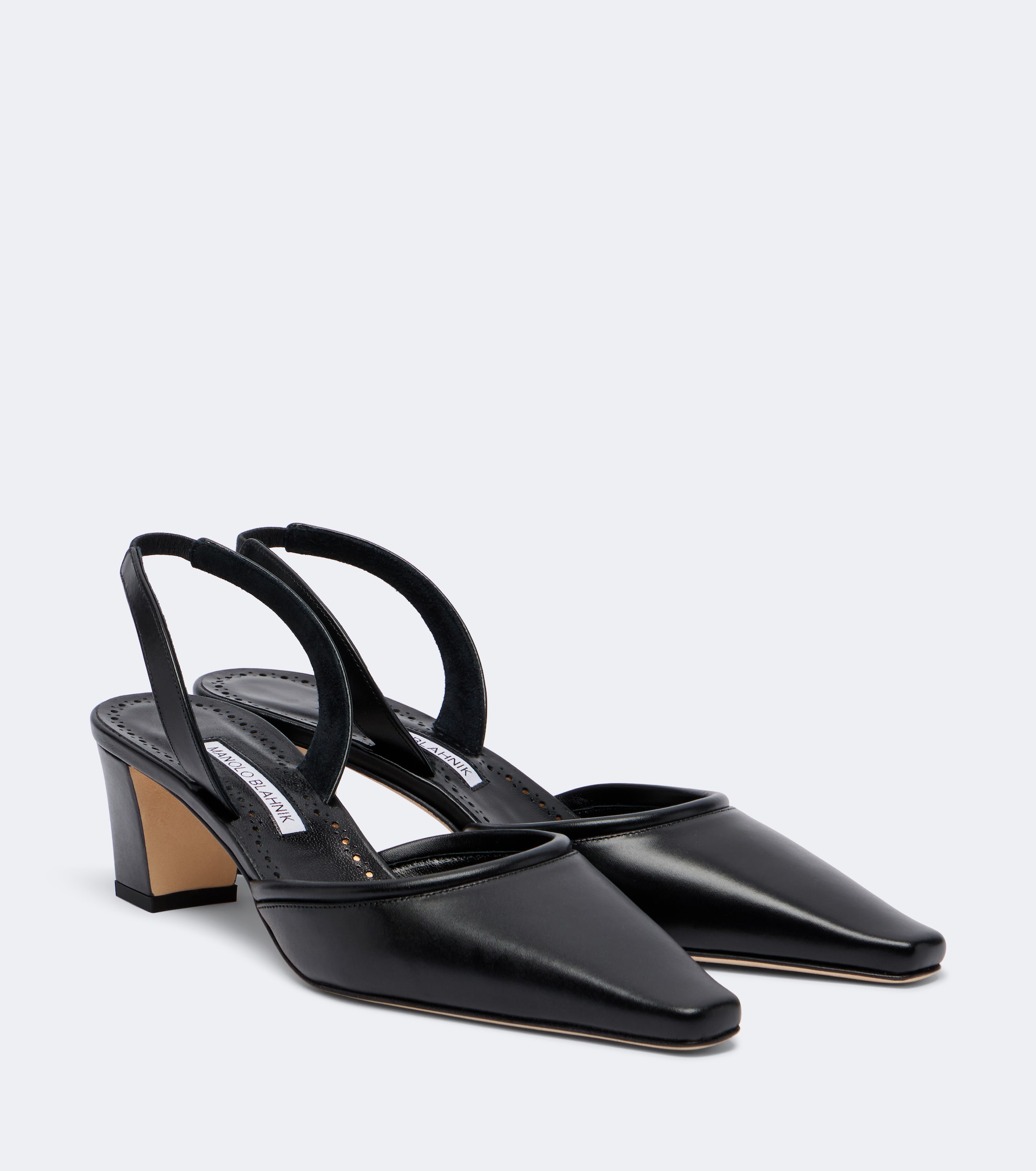MANOLO BLAHNIK Manolo Blahnik Vendona leather slingback pumps