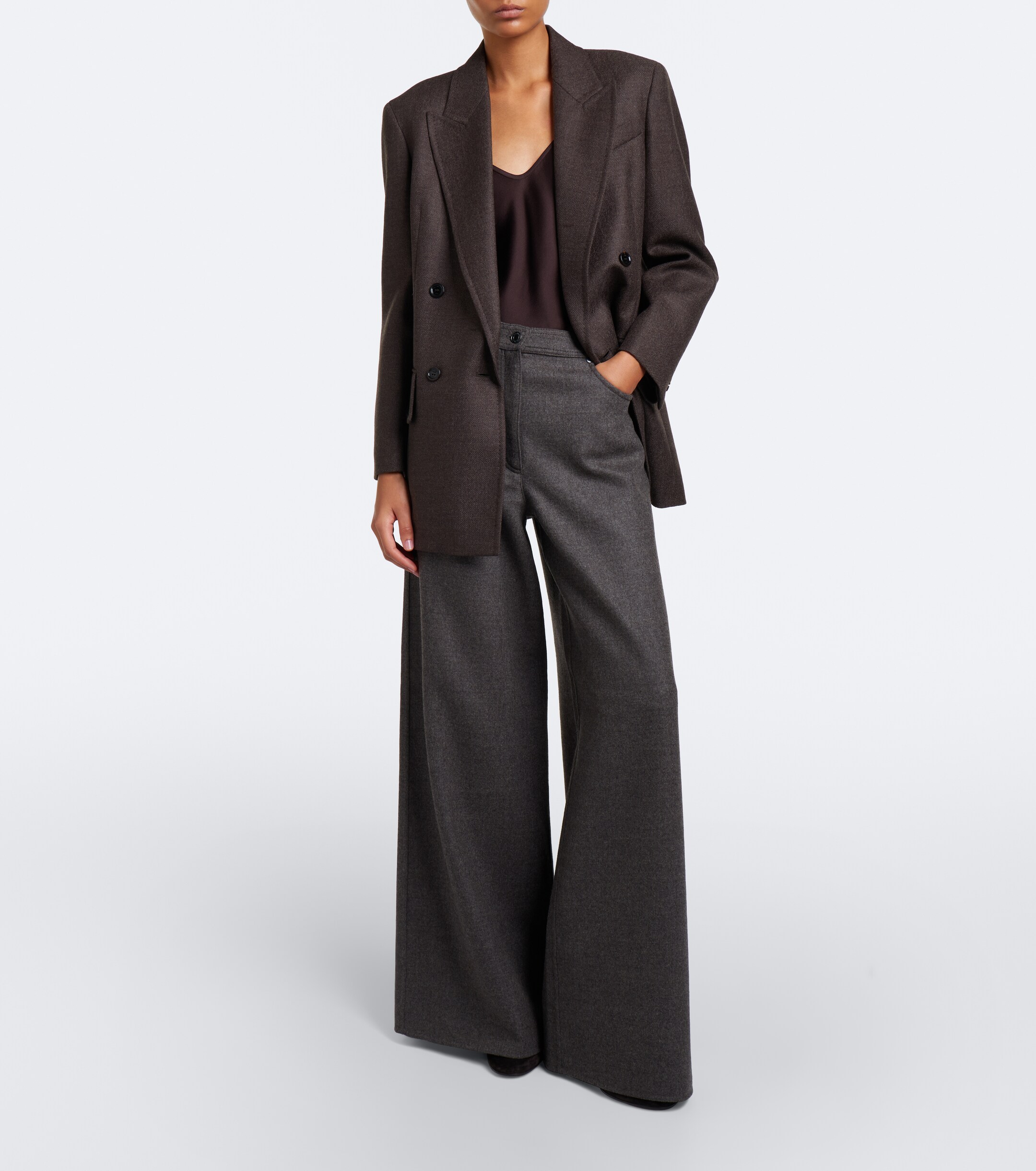 Max Mara Max Mara Virgin wool wide-leg pants