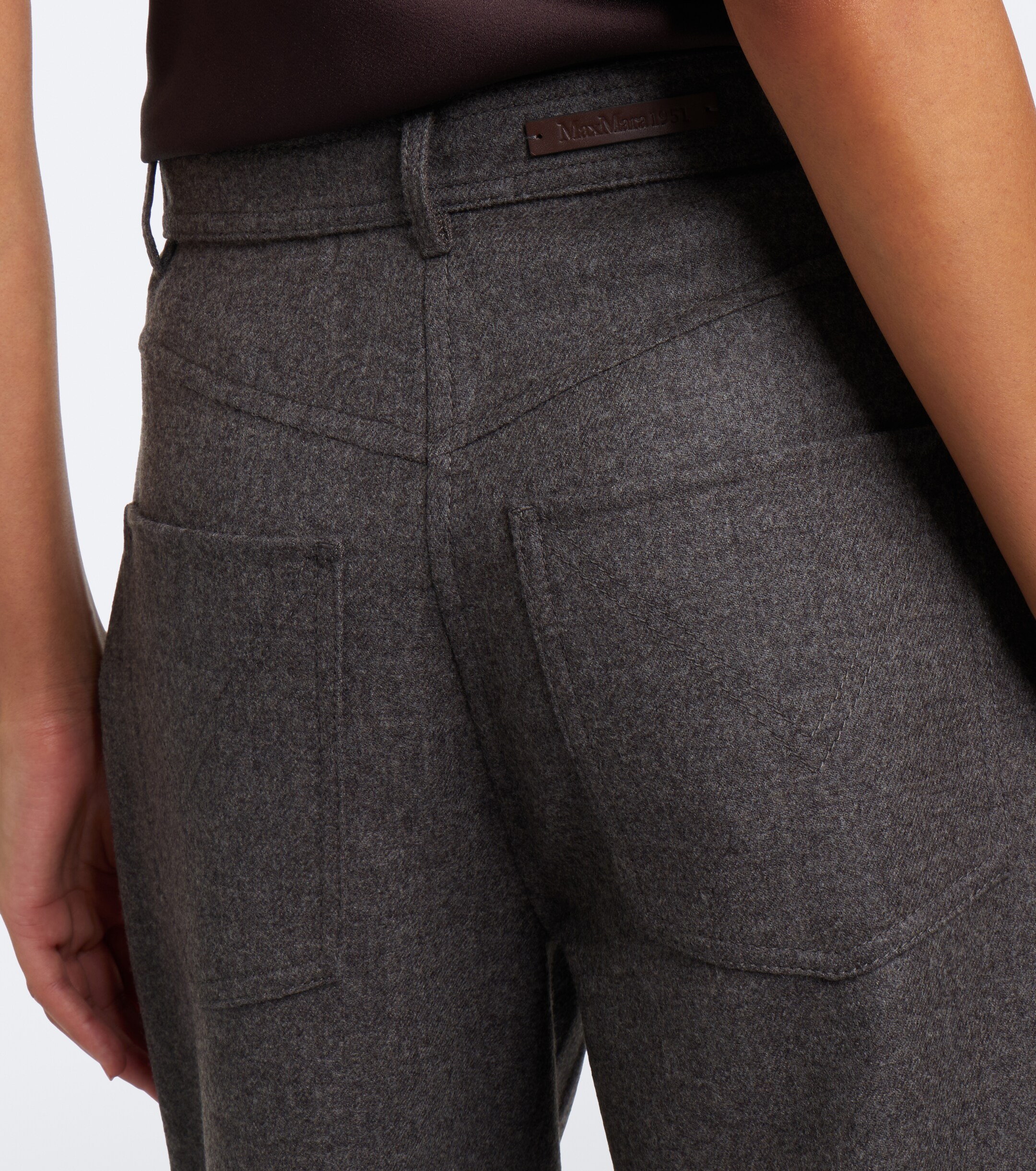 Max Mara Max Mara Virgin wool wide-leg pants